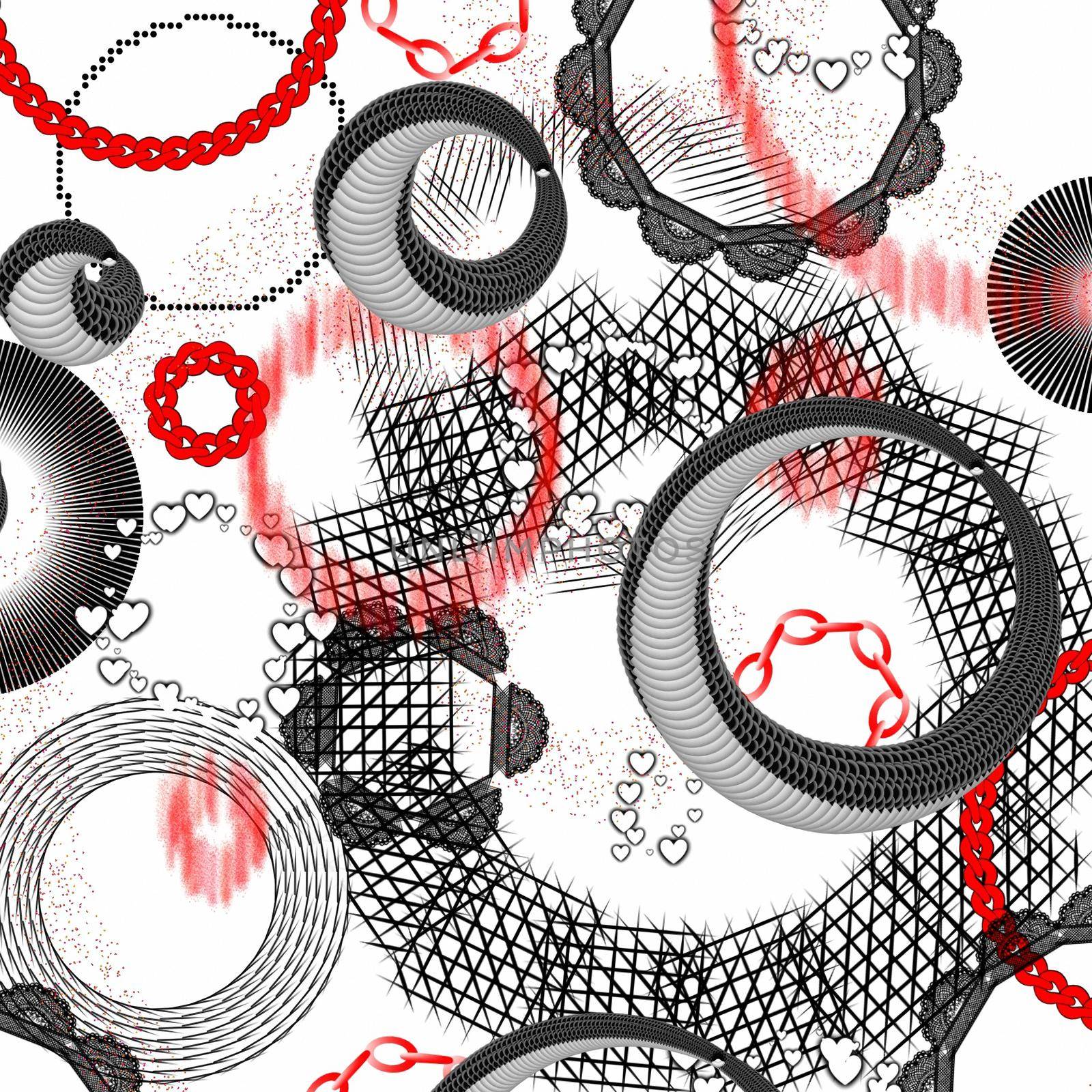 Abstract grunge pattern in red and black colors. repeated backdrop for girl, sport and fashion textile, clothes, wrapping paper.
