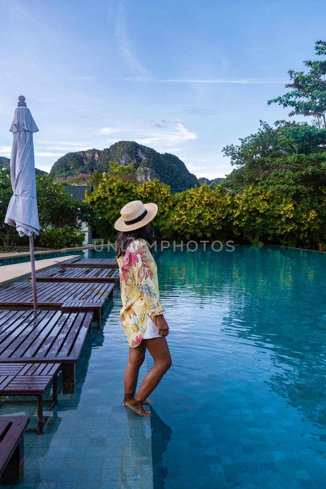 Koh Phi Phi Thailand, Turquoise clear water Thailand Koh Pi Pi,Scenic aerial view of Koh Phi Phi Island in Thailand by fokkebok