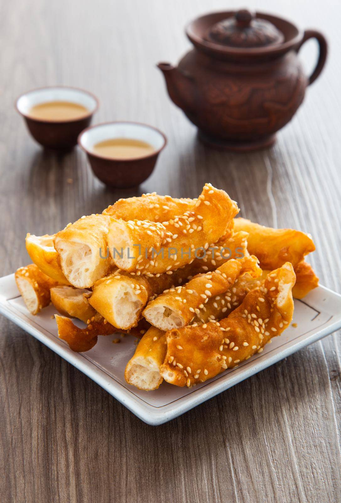 Horse Shoe Fritters, also known as Ma Geok or Butterfly, a popular fried food among Chinese