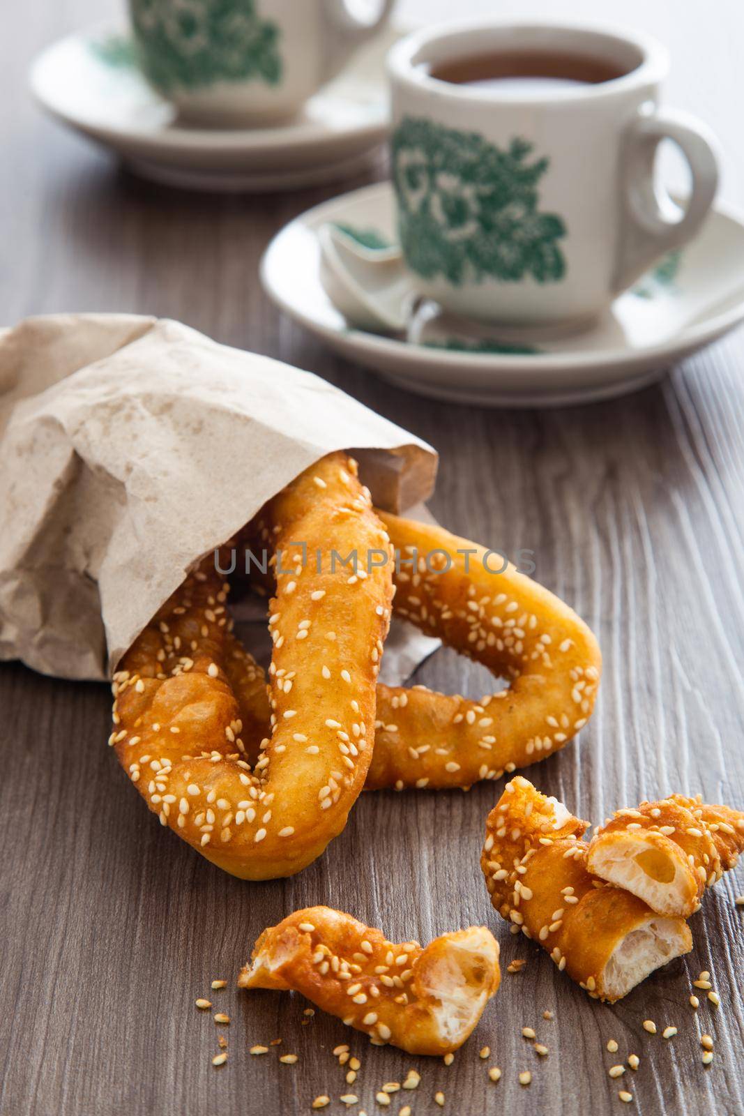 Horse Shoe Fritters, also known as Ma Geok or Butterfly, a popular fried food among Chinese