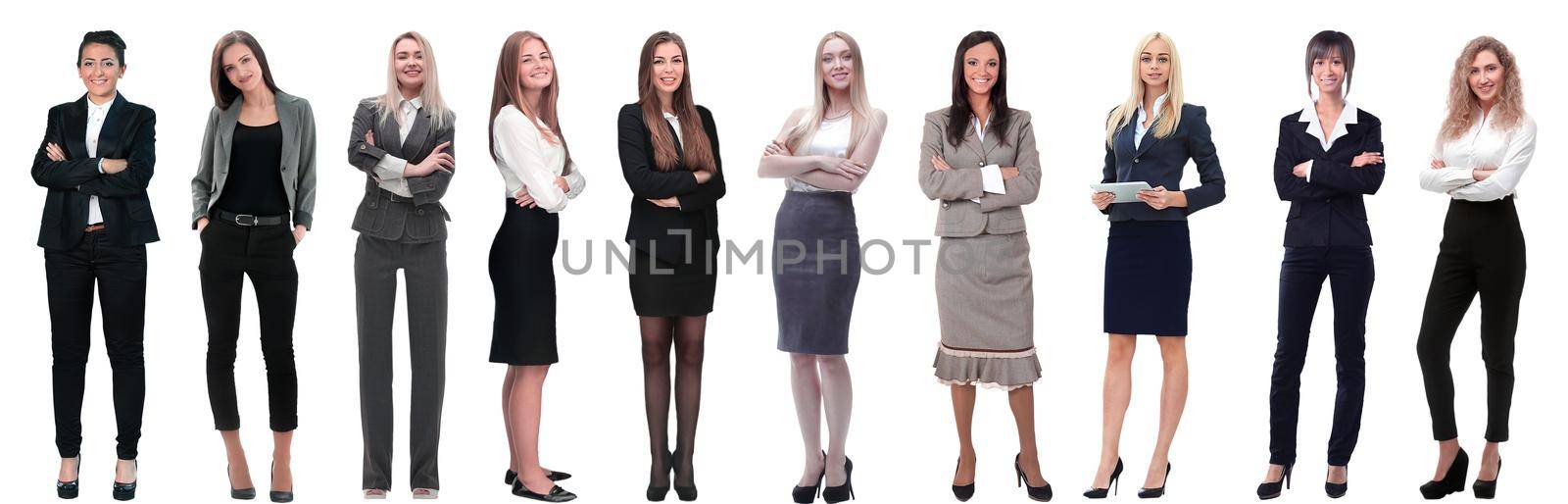 Collection of full-length portraits of young business women by asdf
