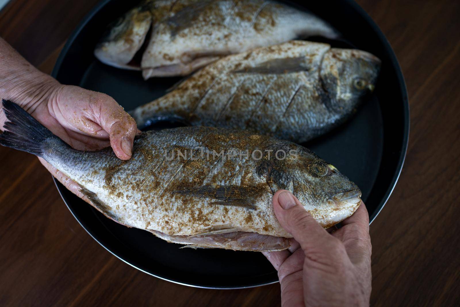 Preparing delicious food at home close up