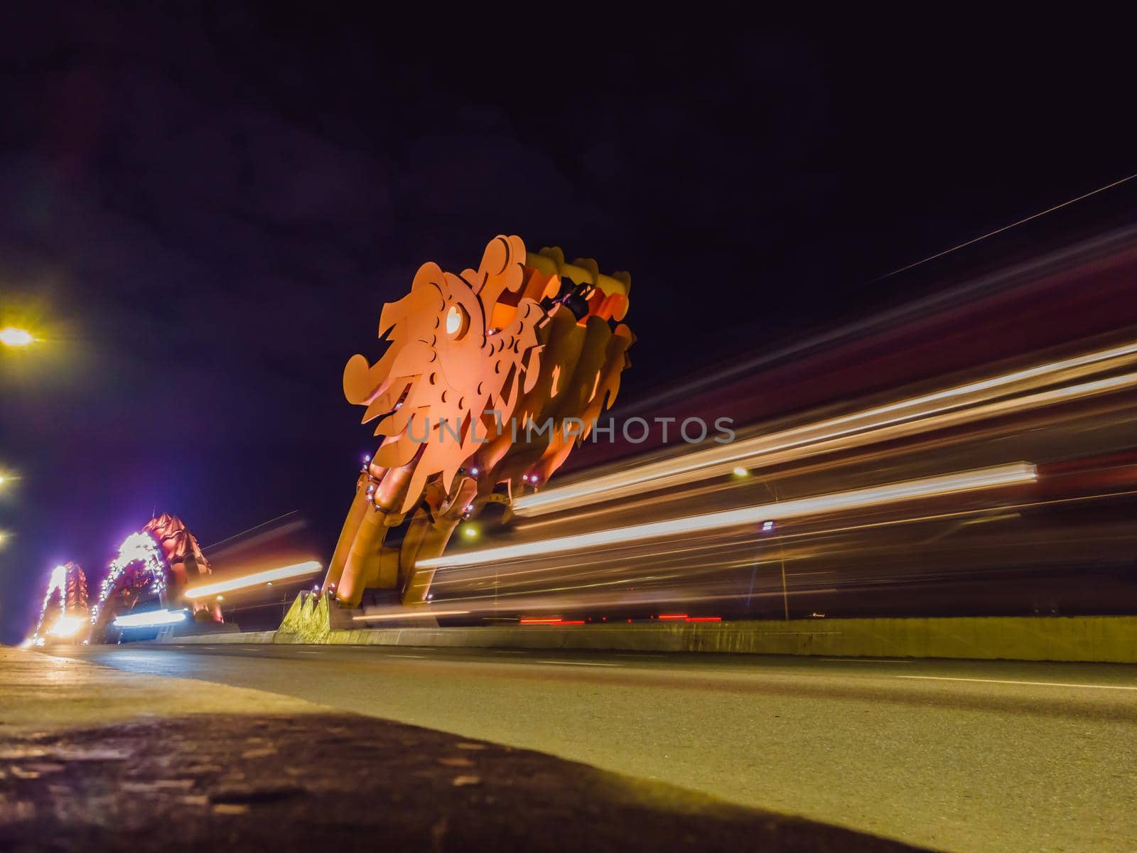 Dragon River Bridge, Rong Bridge in Da Nang, Vietnam by galitskaya