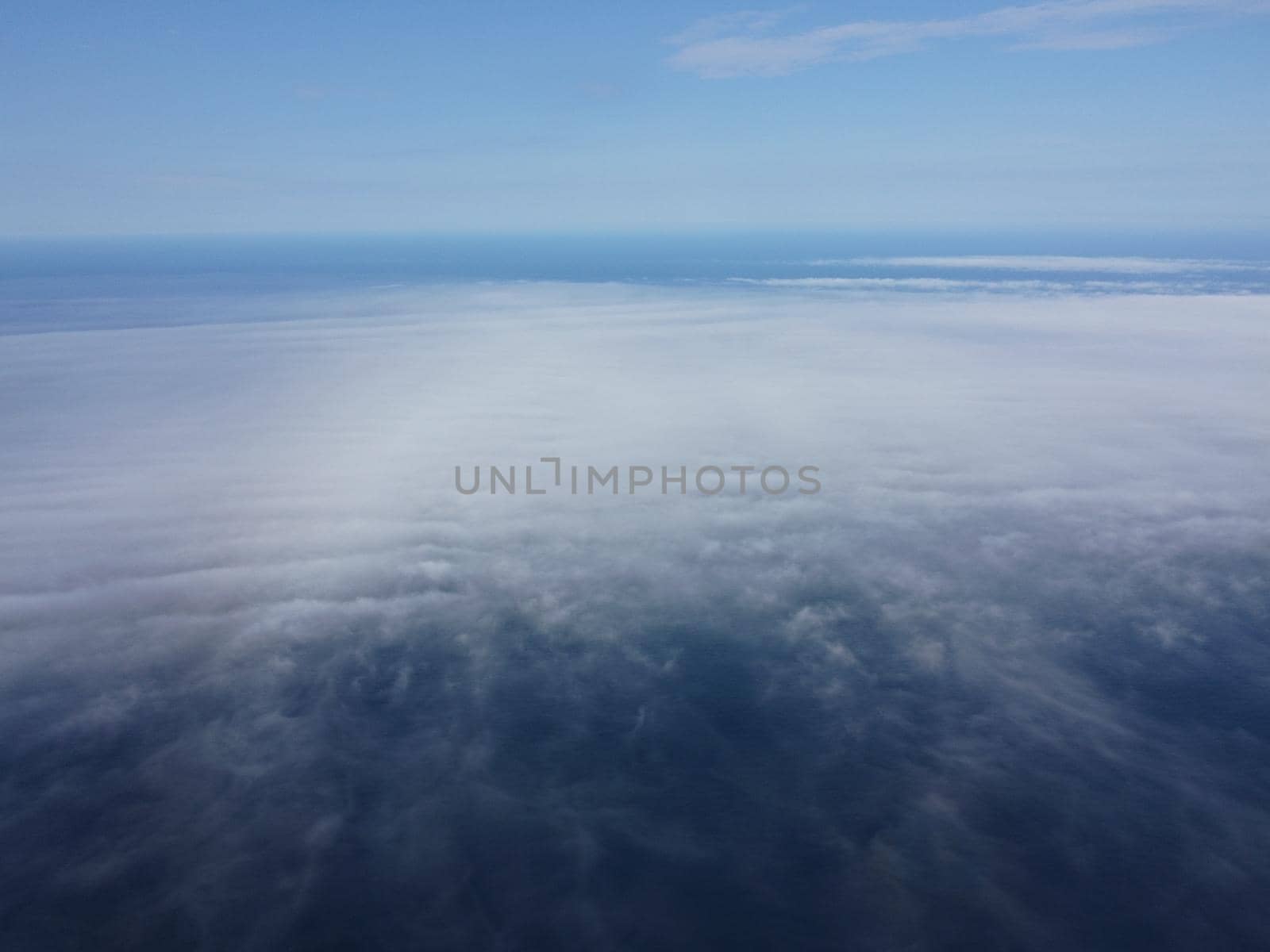 Abstract aerial nature summer ocean sunset sea and sky background. Natural sky composition. Element of design. Sky replacement for composites. Holiday, vacation and recreational banner concept by panophotograph