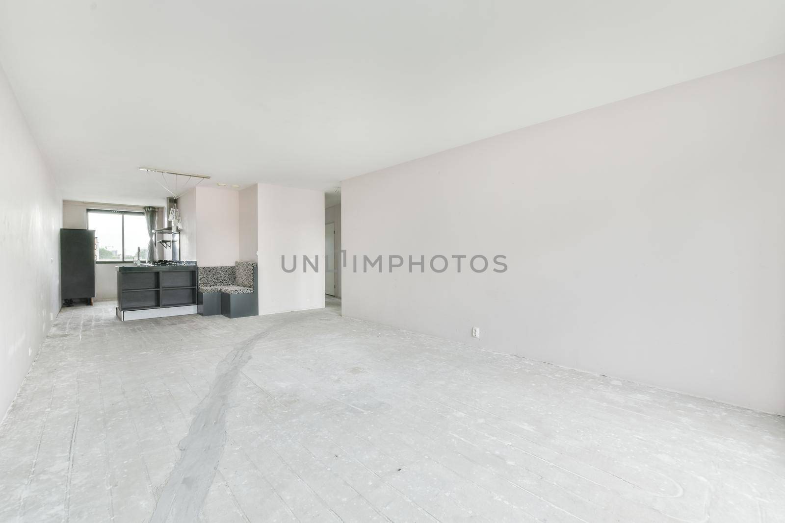 Large room with furniture in a luxury apartment