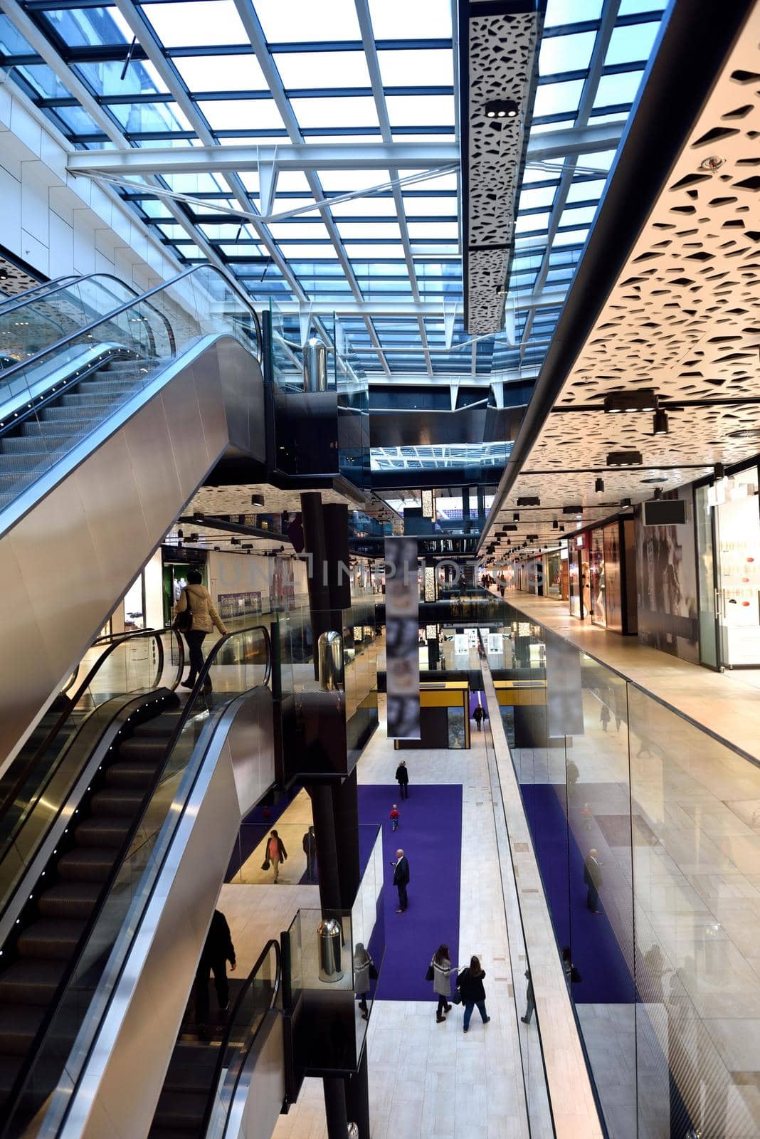 modern bright shopping mall indoor architecture