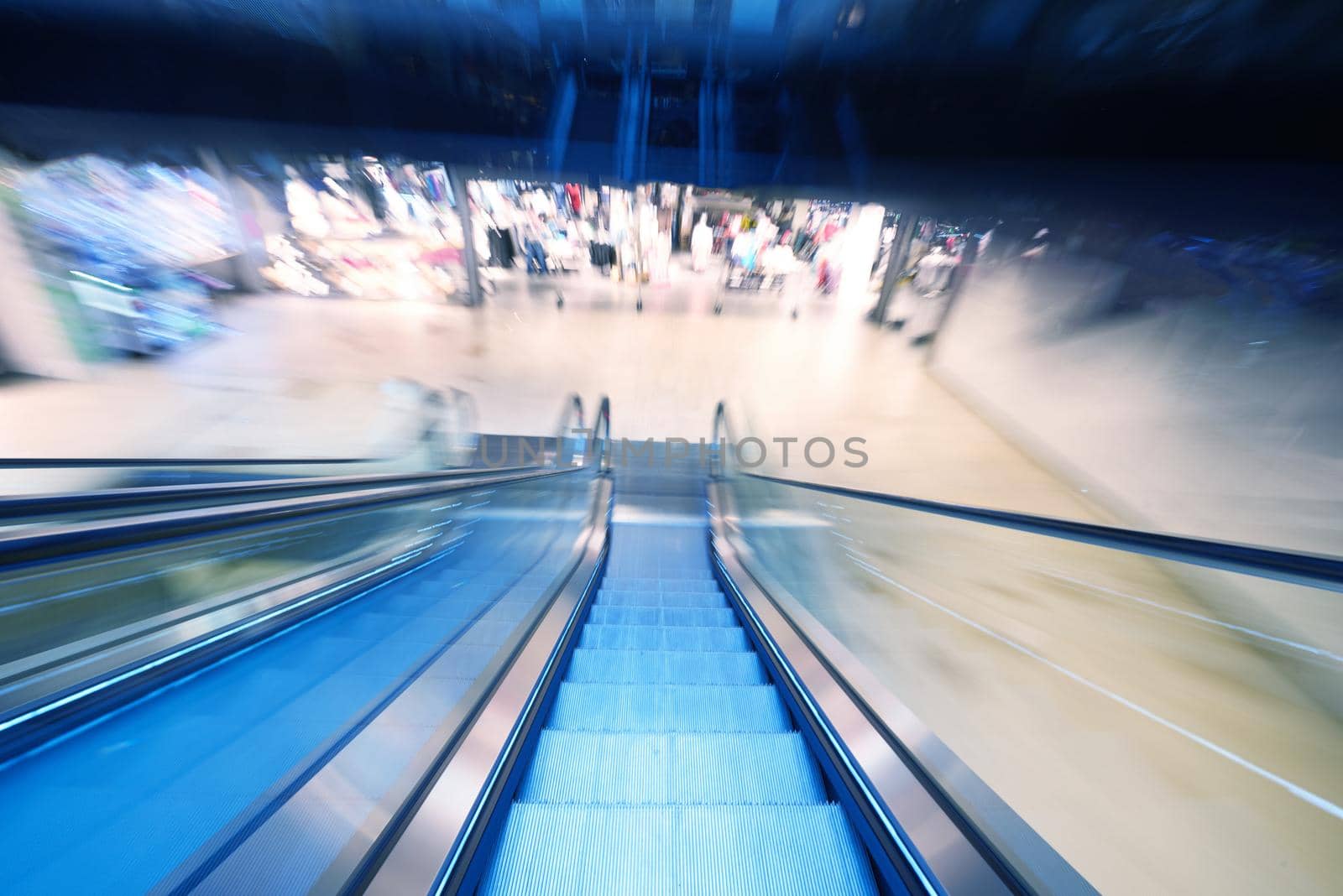 Shopping mall  escalators by dotshock