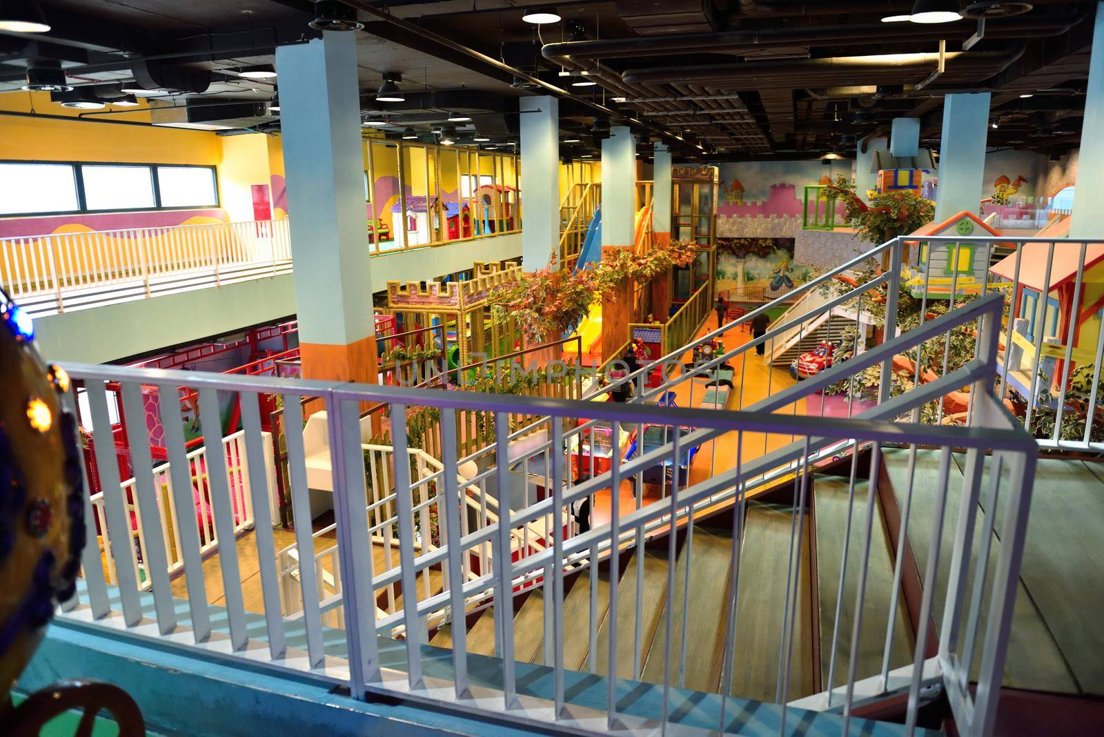 modern shopping mall playground for kids and video games