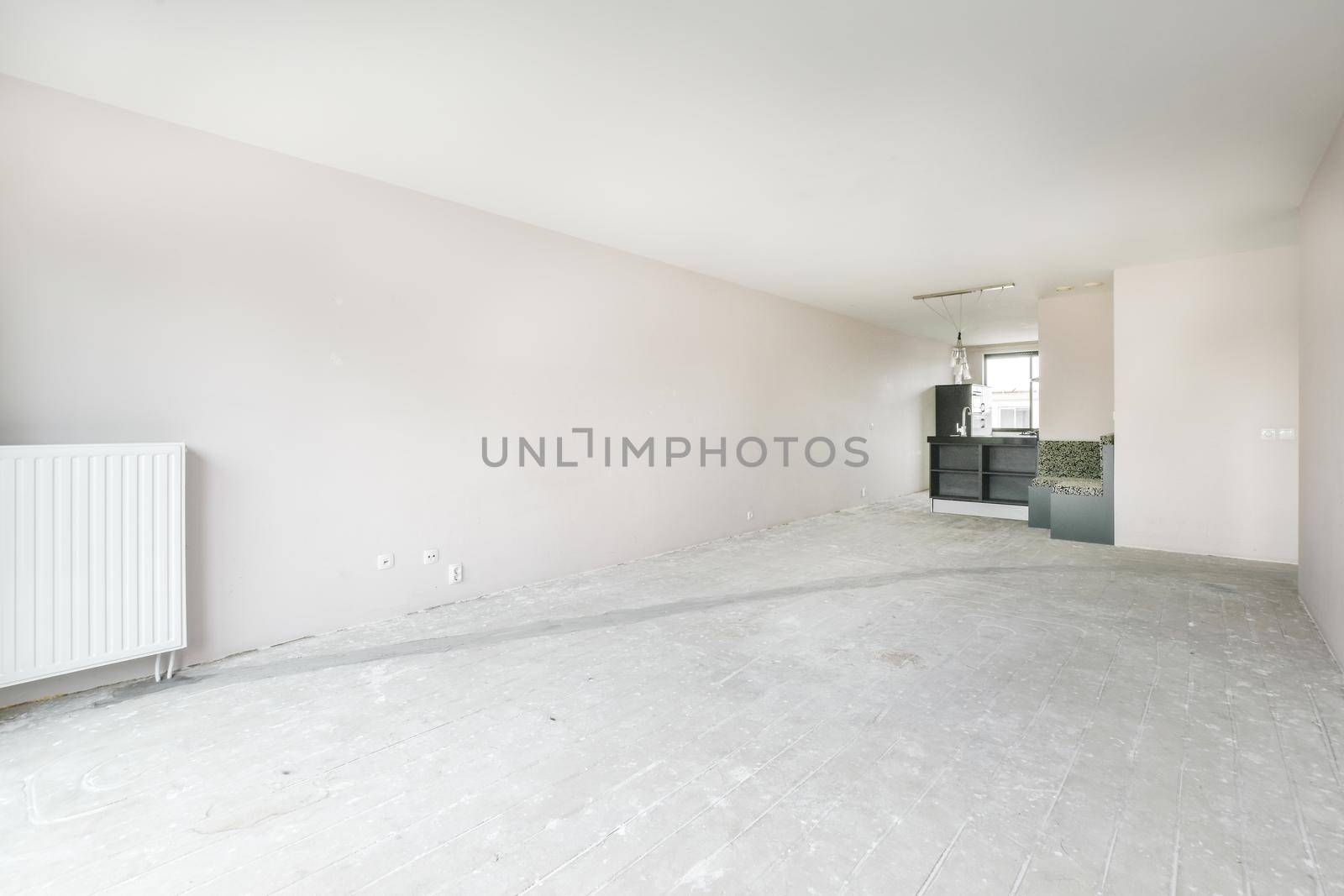 Large room with furniture in a luxury apartment