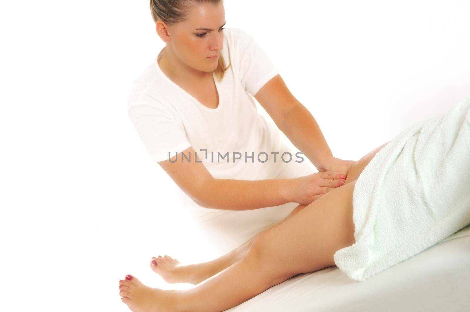 leg and foot massage at the spa and wellness center