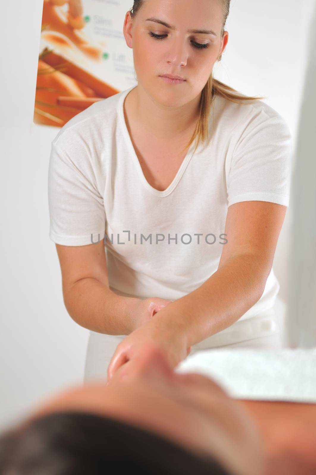 hand and arm massage at the spa and wellness center