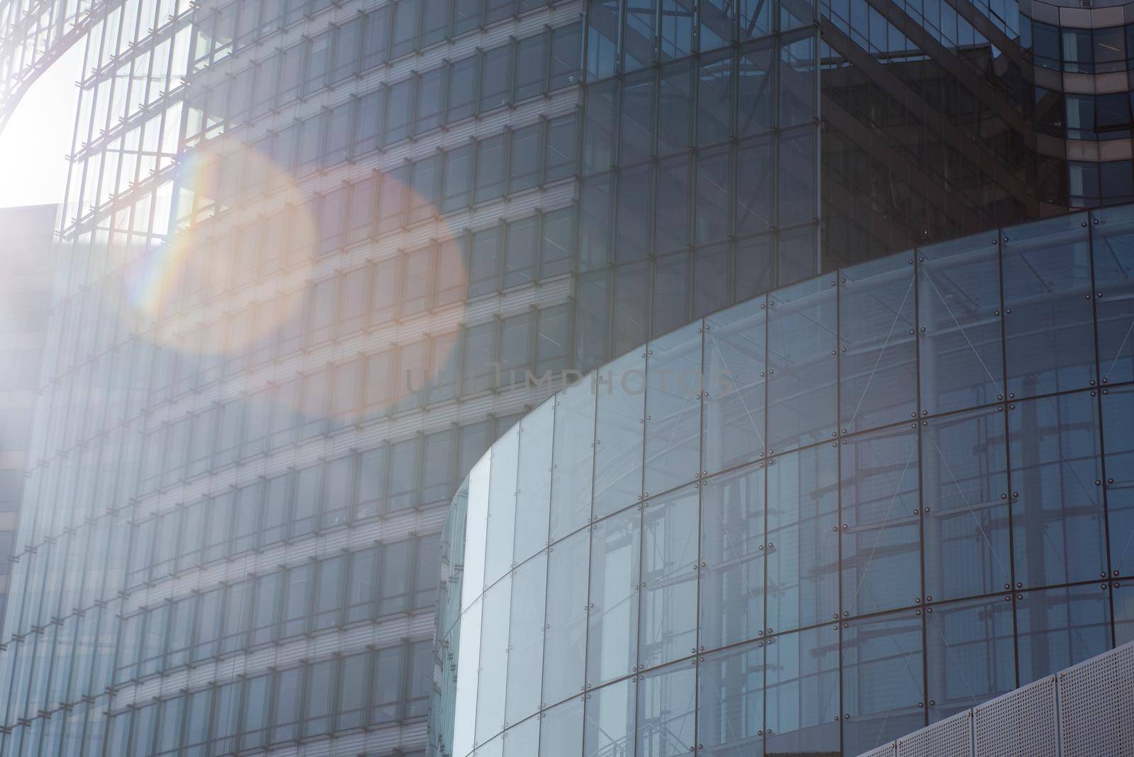 a glass office building in the European Quarter of Brussels, Belgium