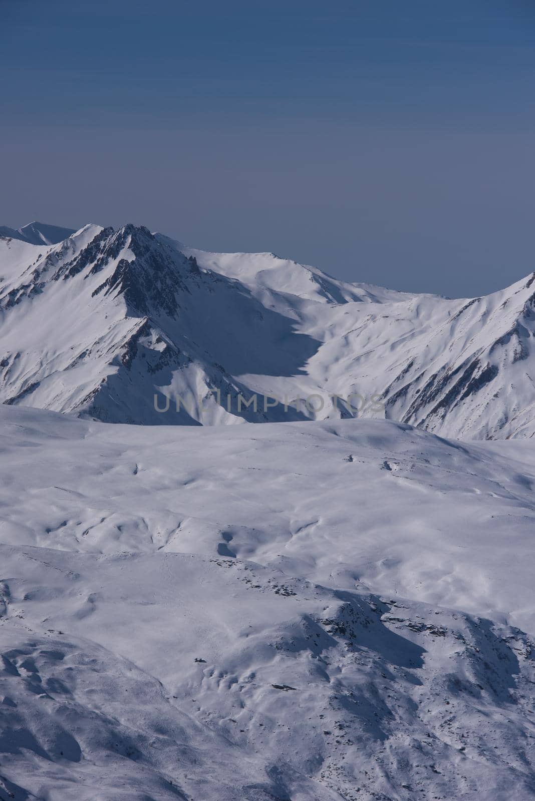 beautiful landscape of mountain on winter by dotshock