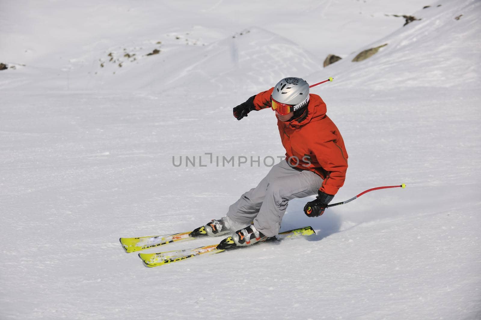  skiing at winter season by dotshock