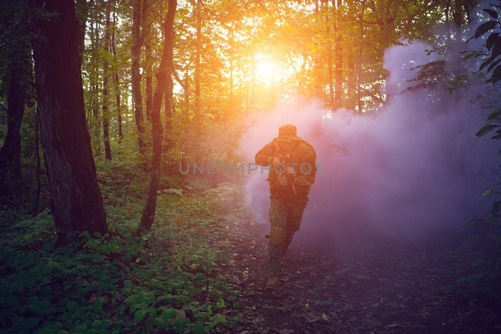 Modern warfare Soldiers Squad in battle Royalty Free Stock Image ...