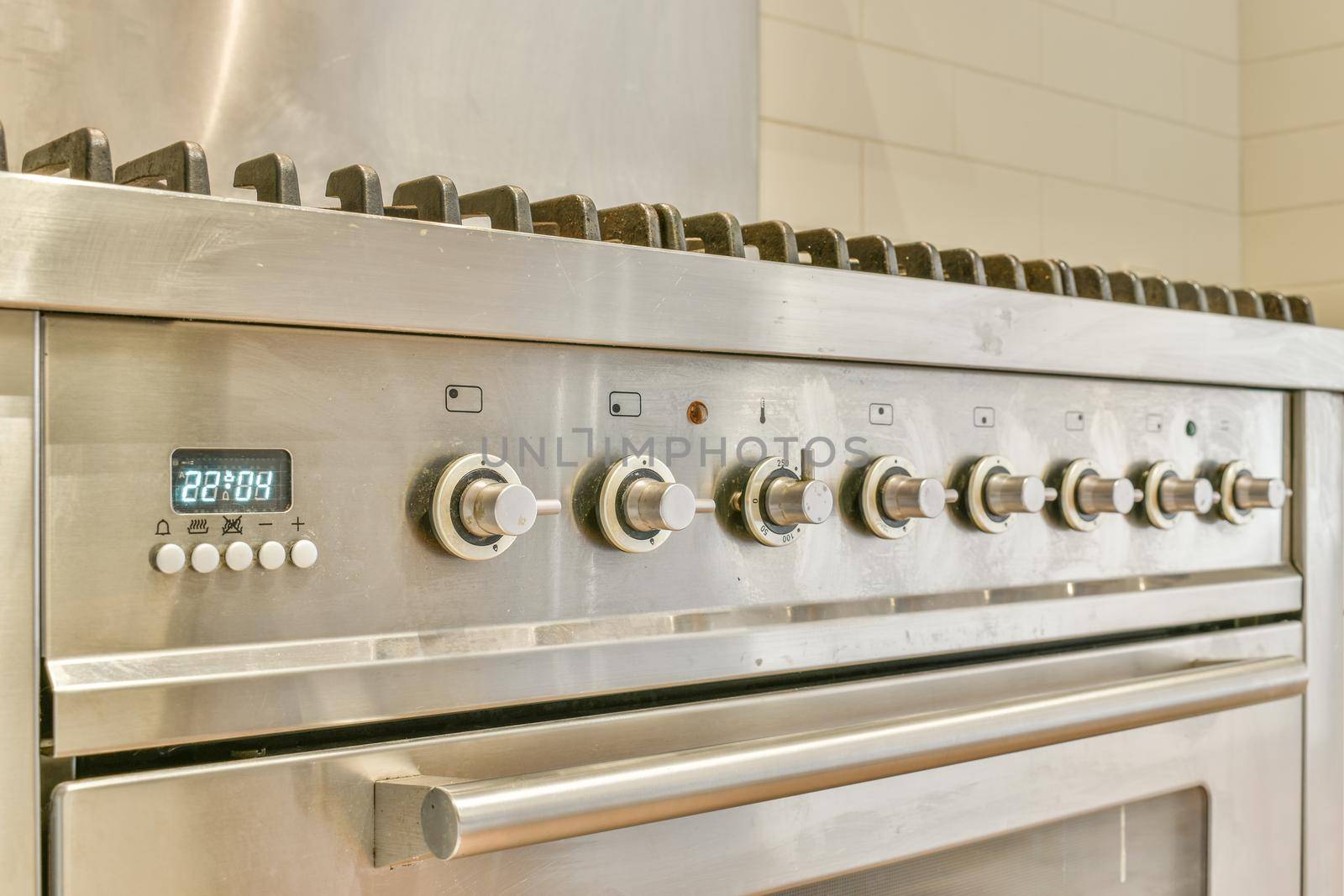 Close up of gas stove by casamedia