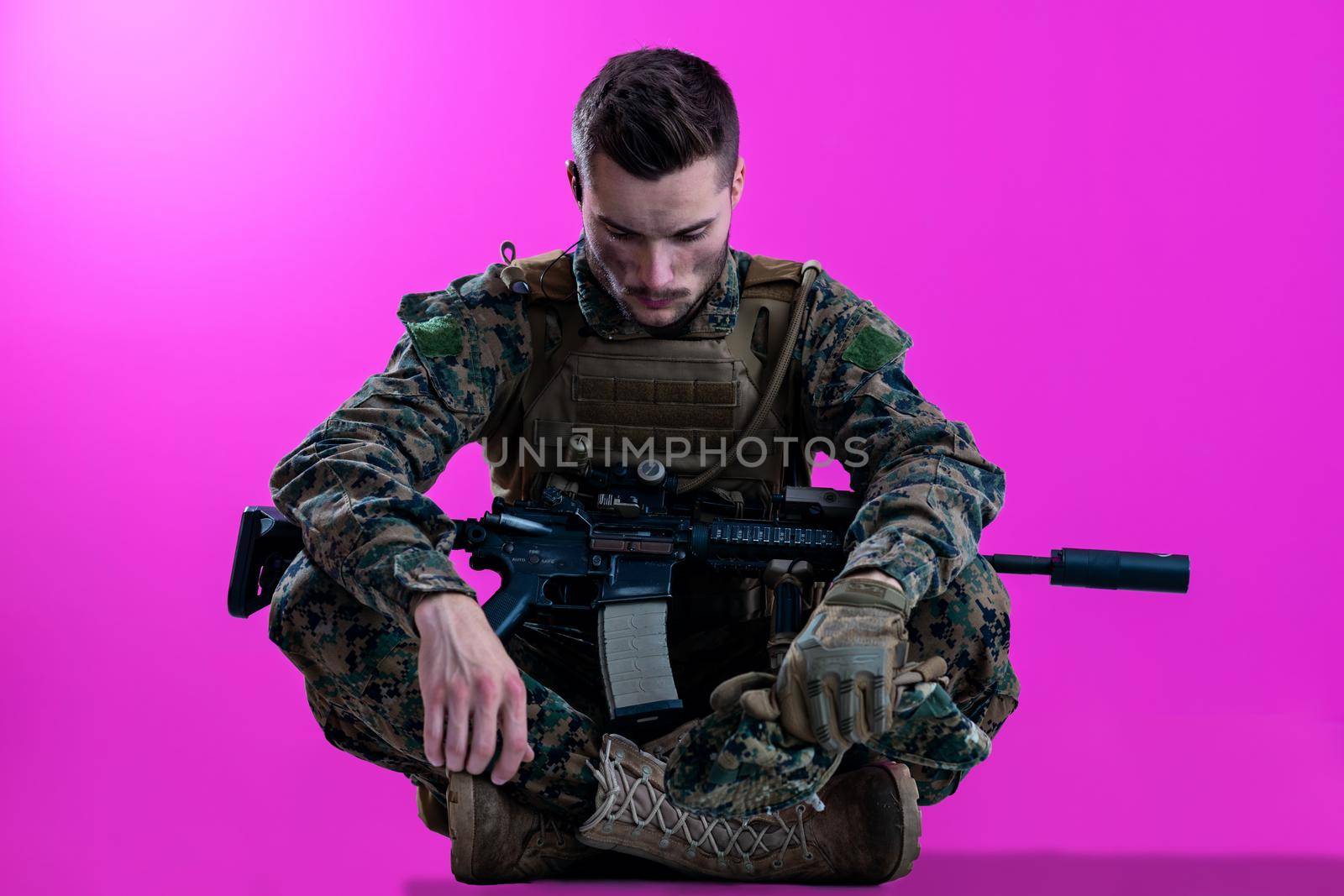 soldier meditation by dotshock