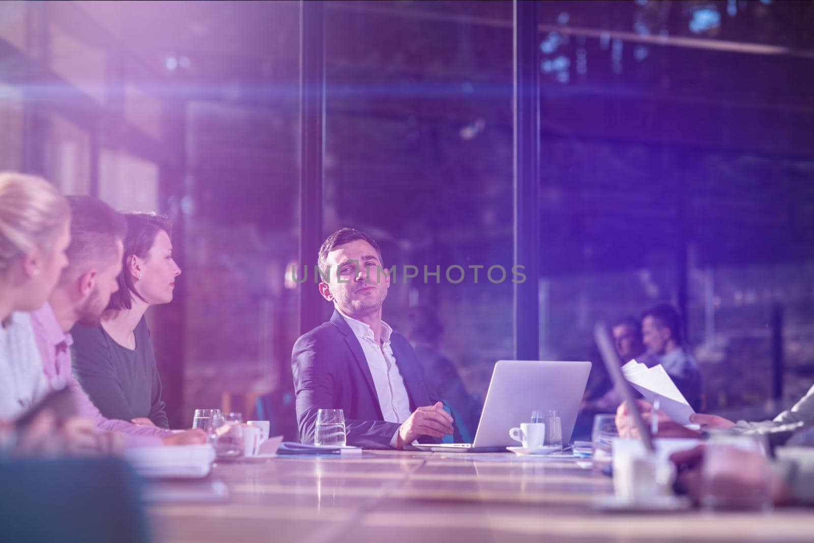 young business team on meeting at office by dotshock