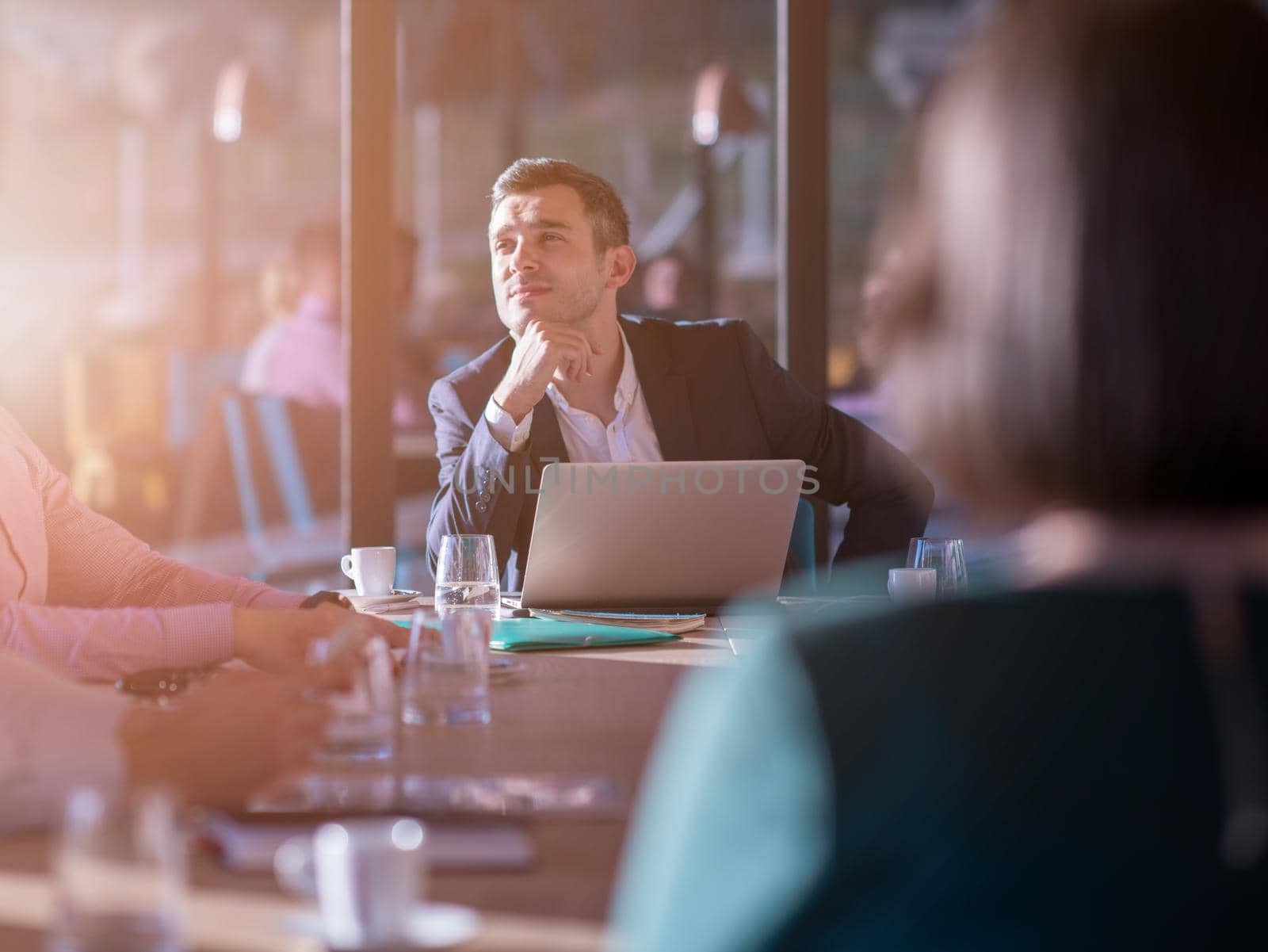 young business team on meeting at office by dotshock