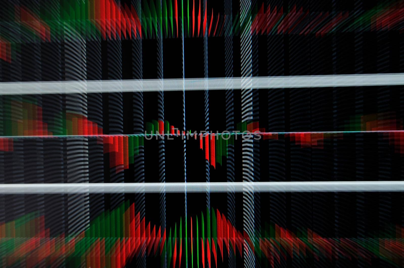 stock market graph on big lcd display closeup macro