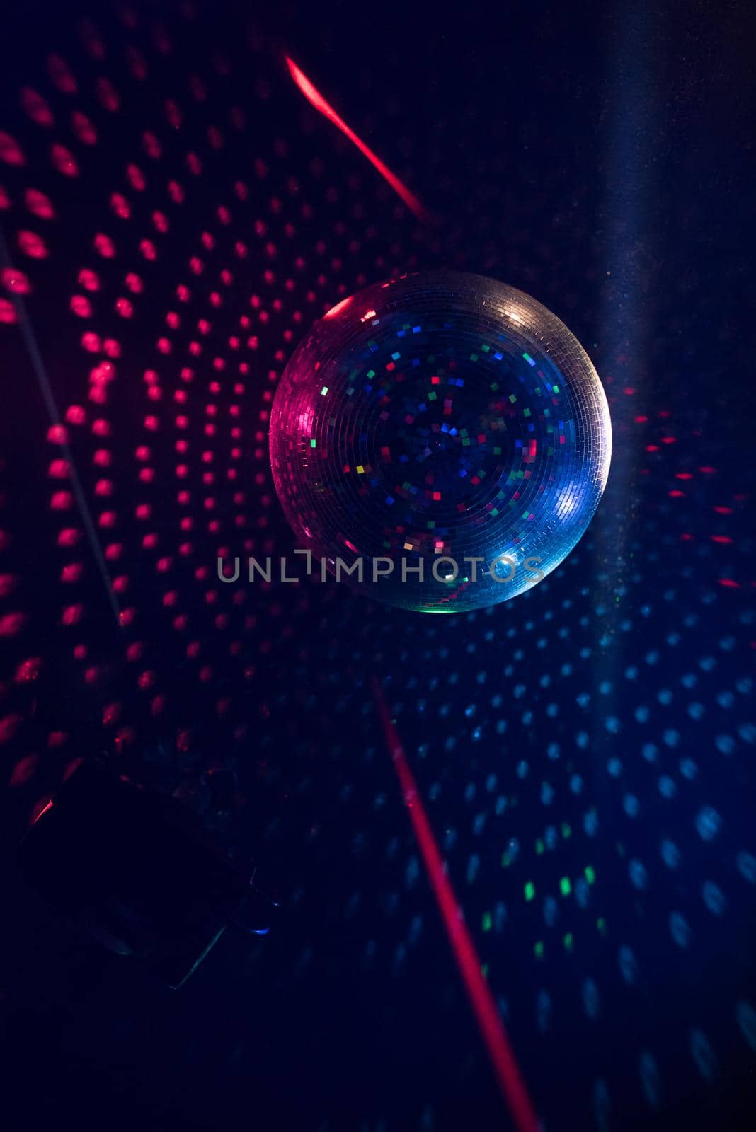 Disco ball light reflection background