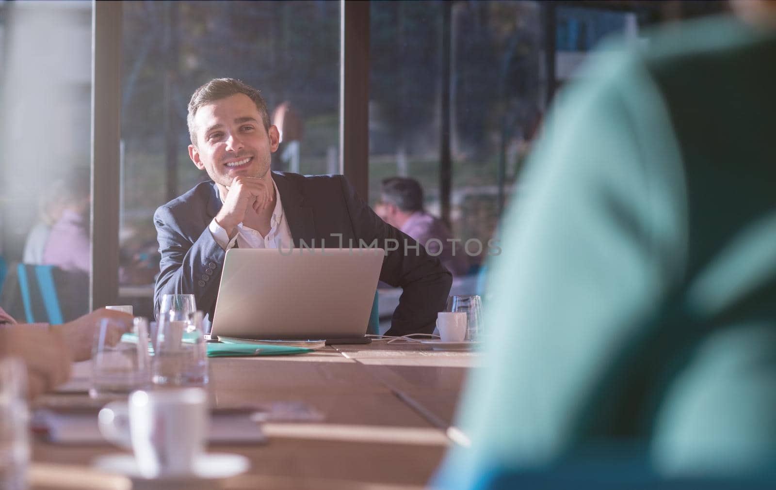 young business team on meeting at office by dotshock