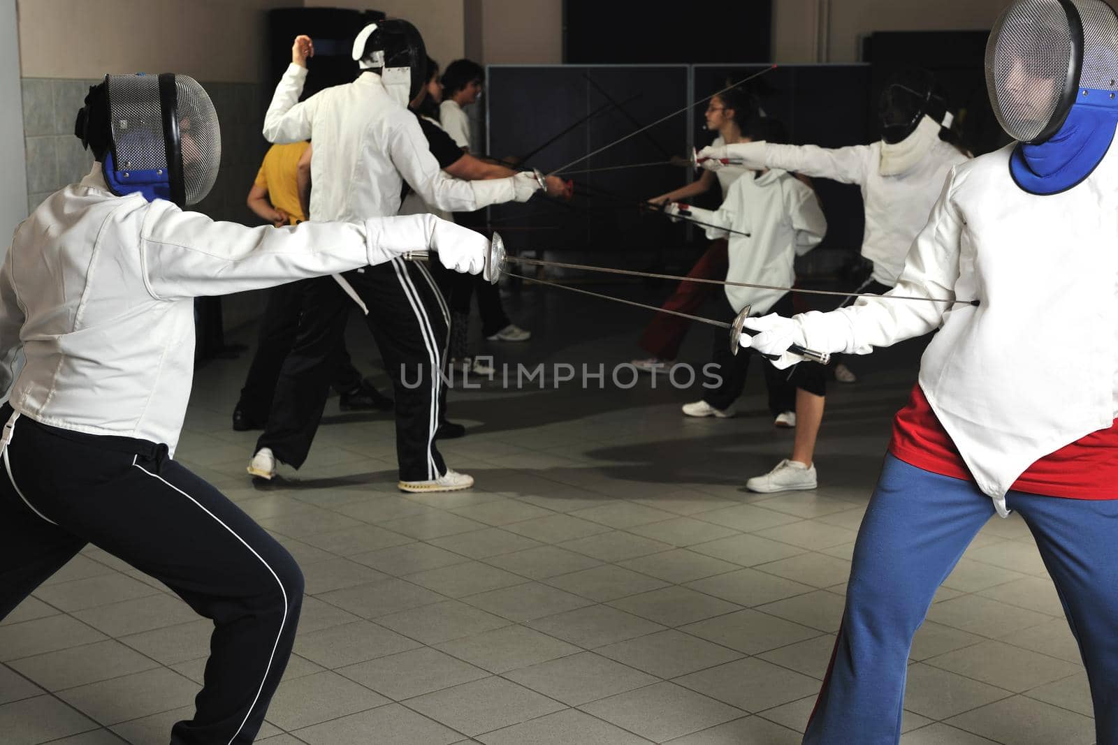 sword sport athlete portrait at training by dotshock