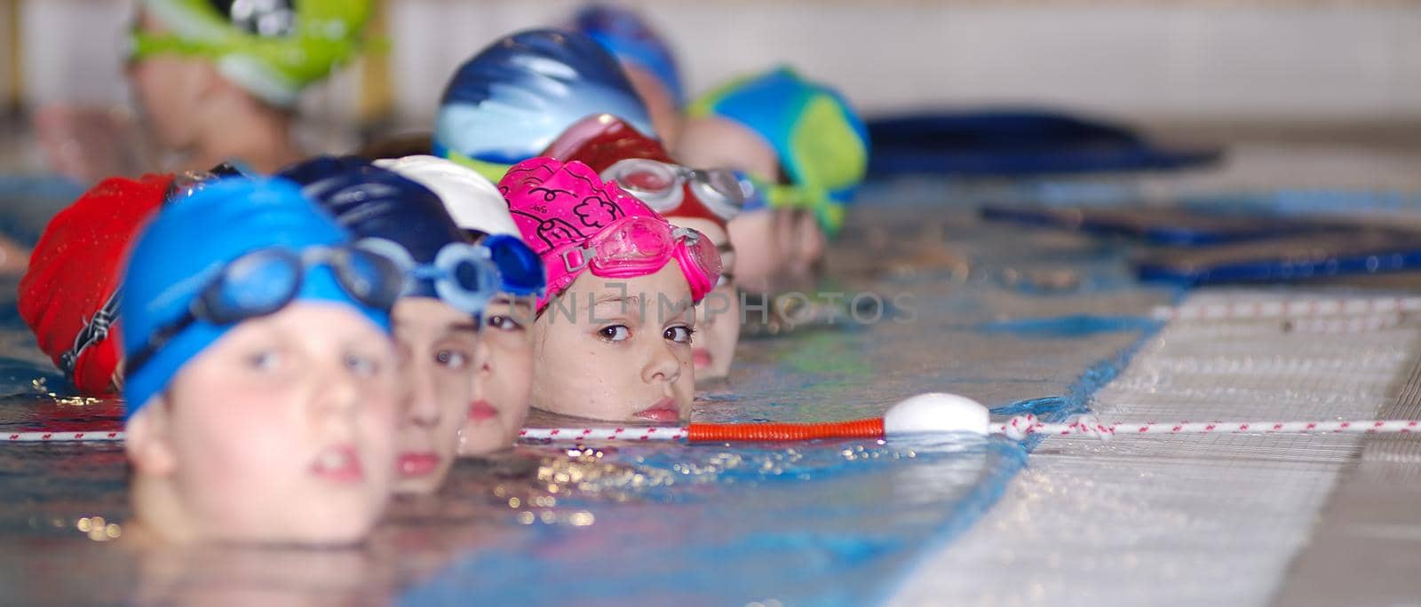 .childrens in serie at swimming pool  by dotshock