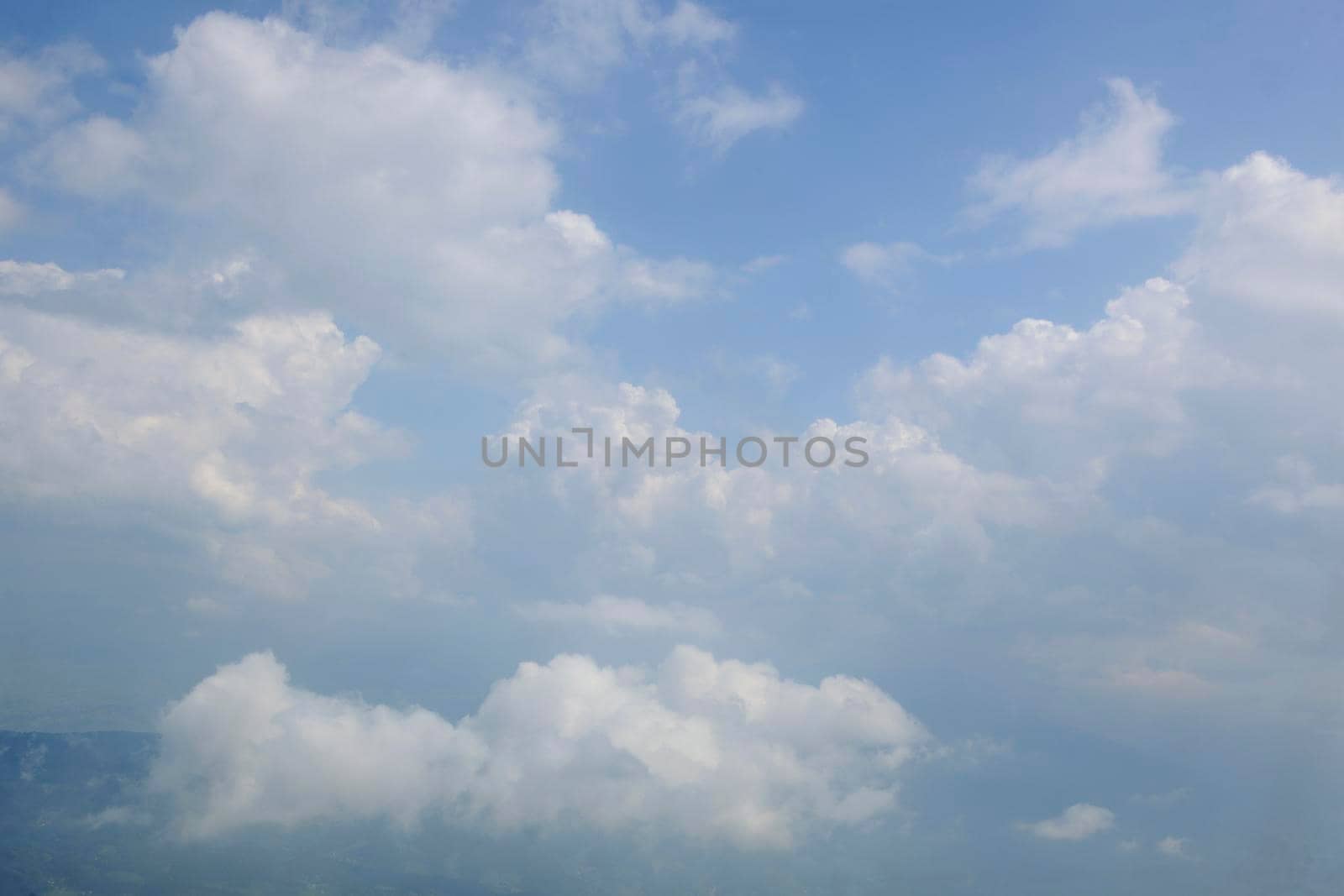 beautiful landscape outdoor in nature with white clouds 