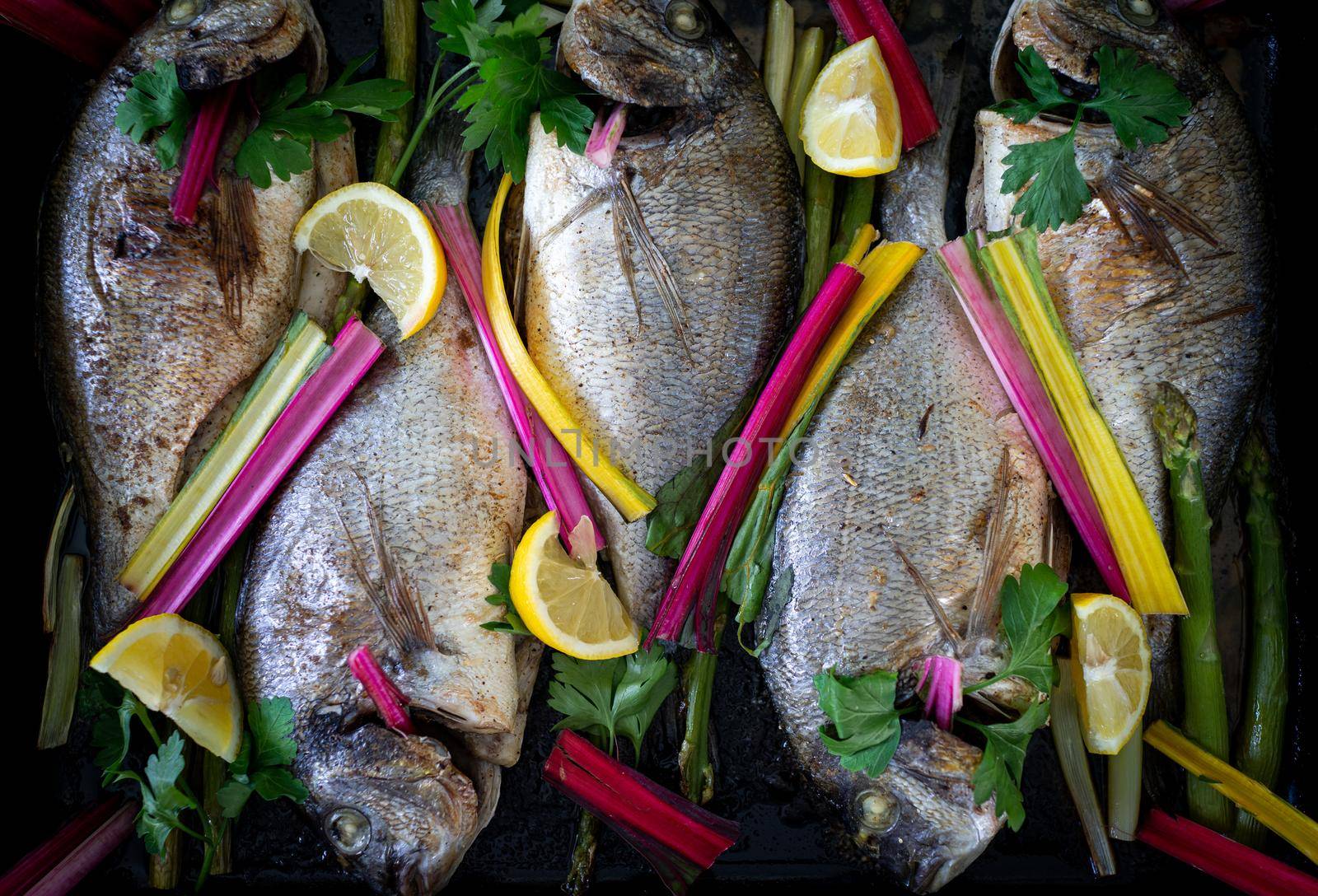 Preparing delicious food at home close up