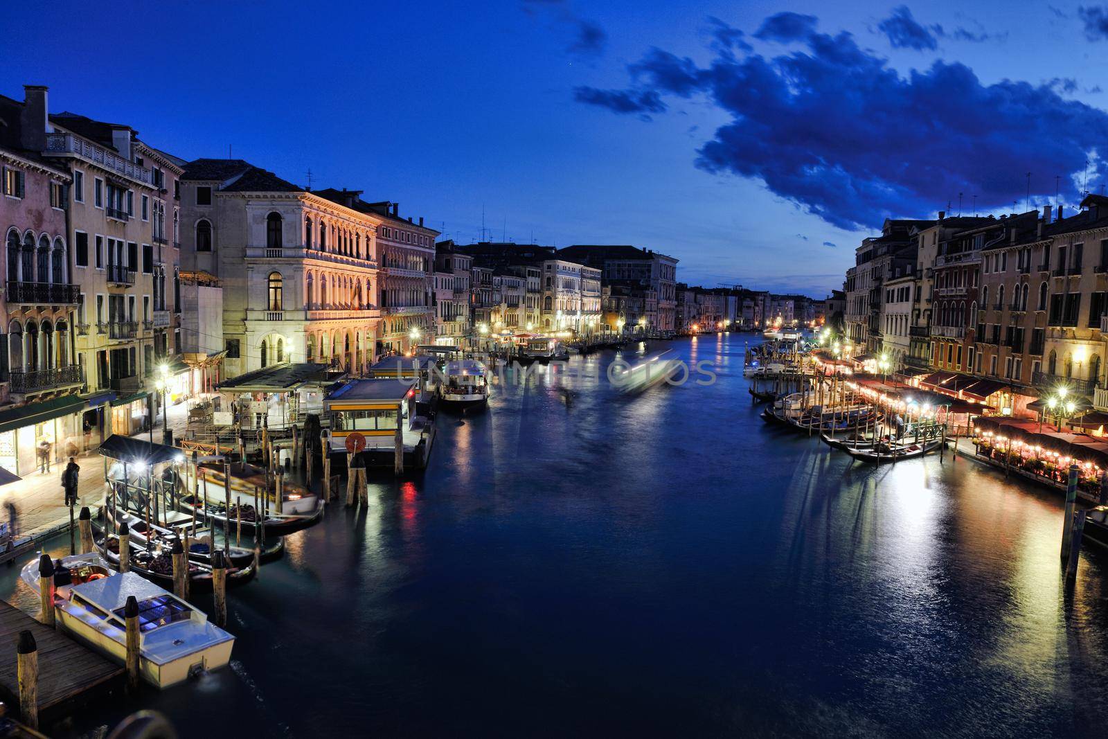 venice, beautiful romantic italian city on sea with great canal and gondolas