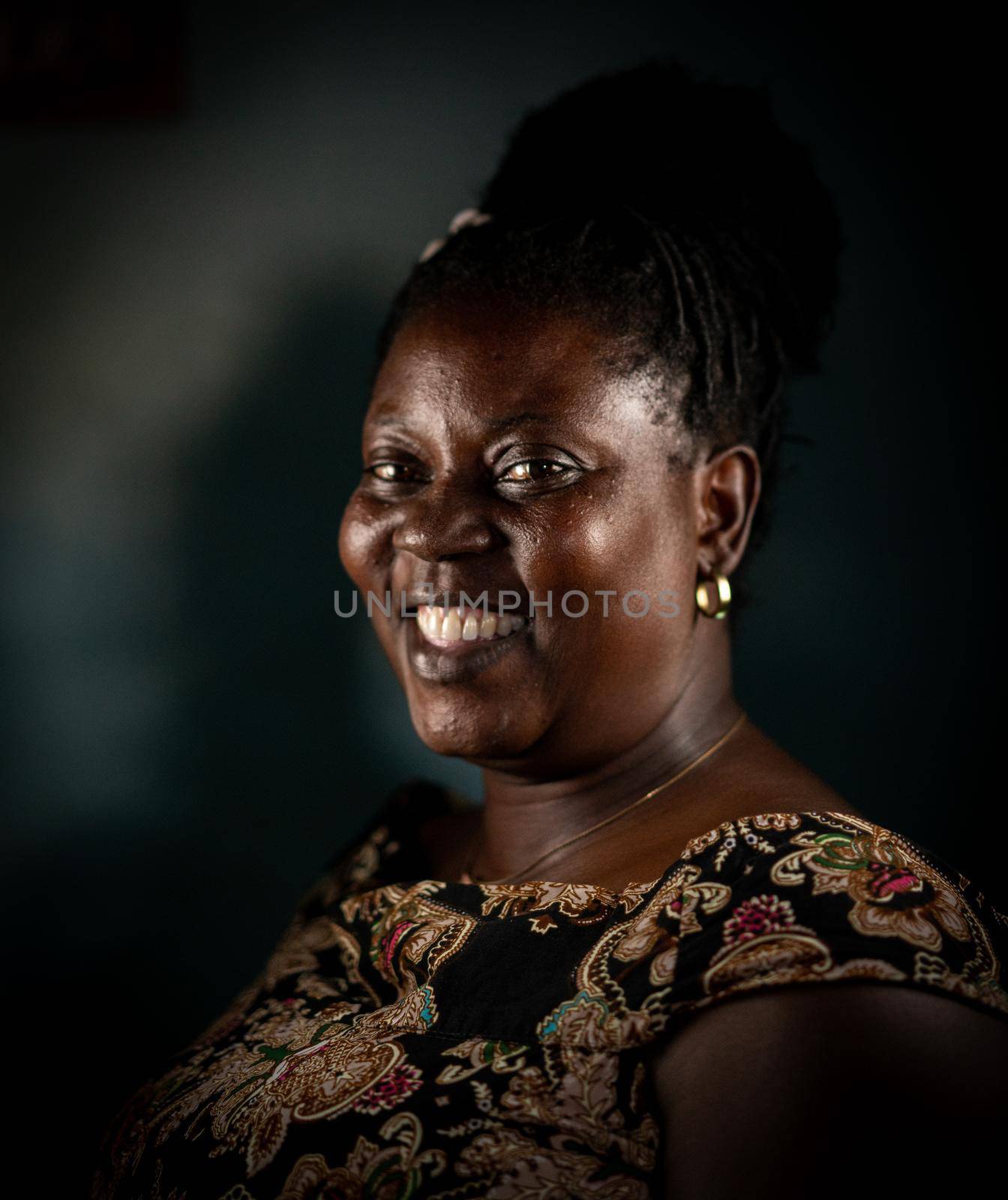 Elderly African black woman portrait by Zurijeta