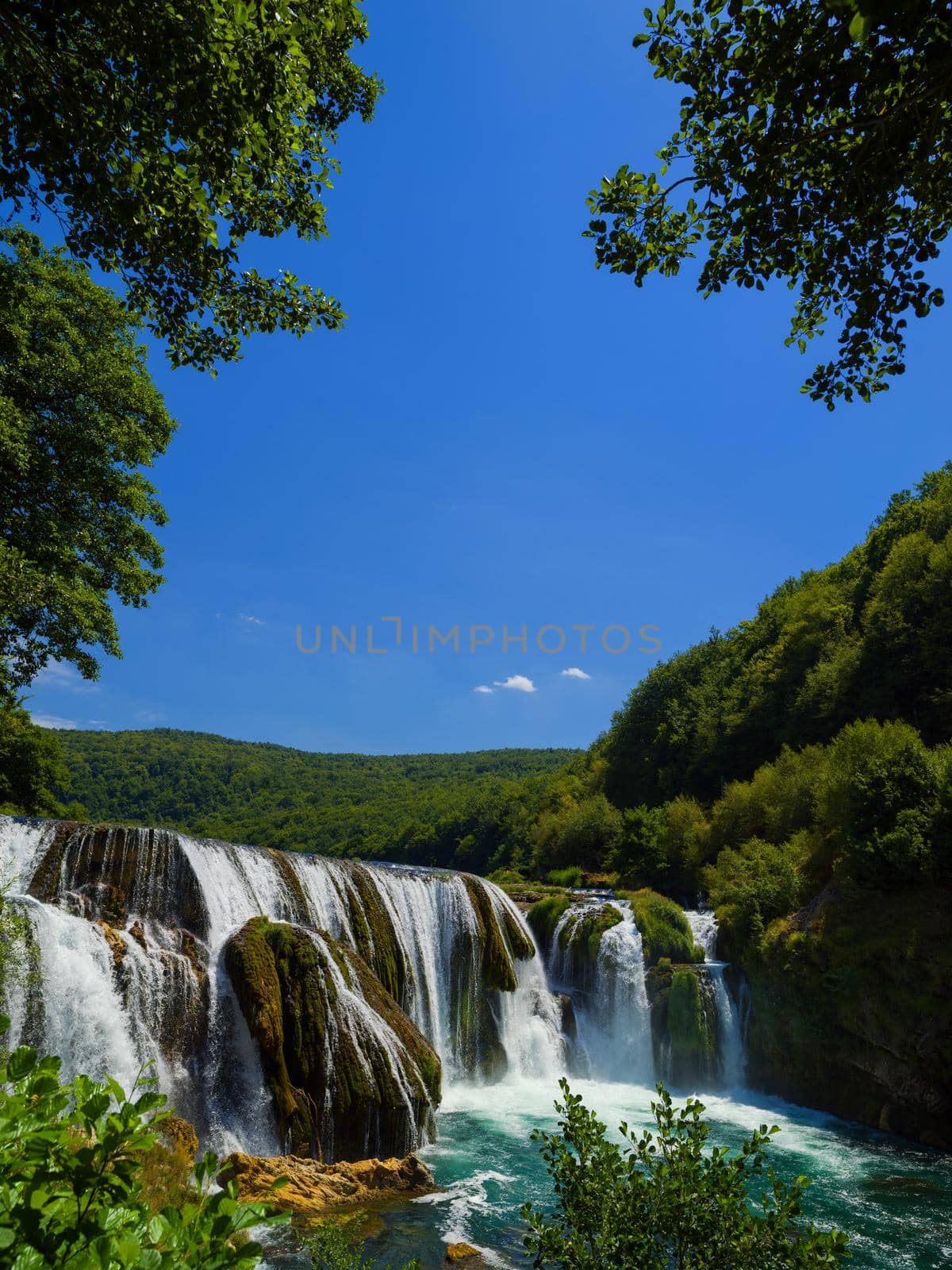 beautiful waterfal with clear wild drinking water strbacki buk in bosnia and herzegovina near city bihac