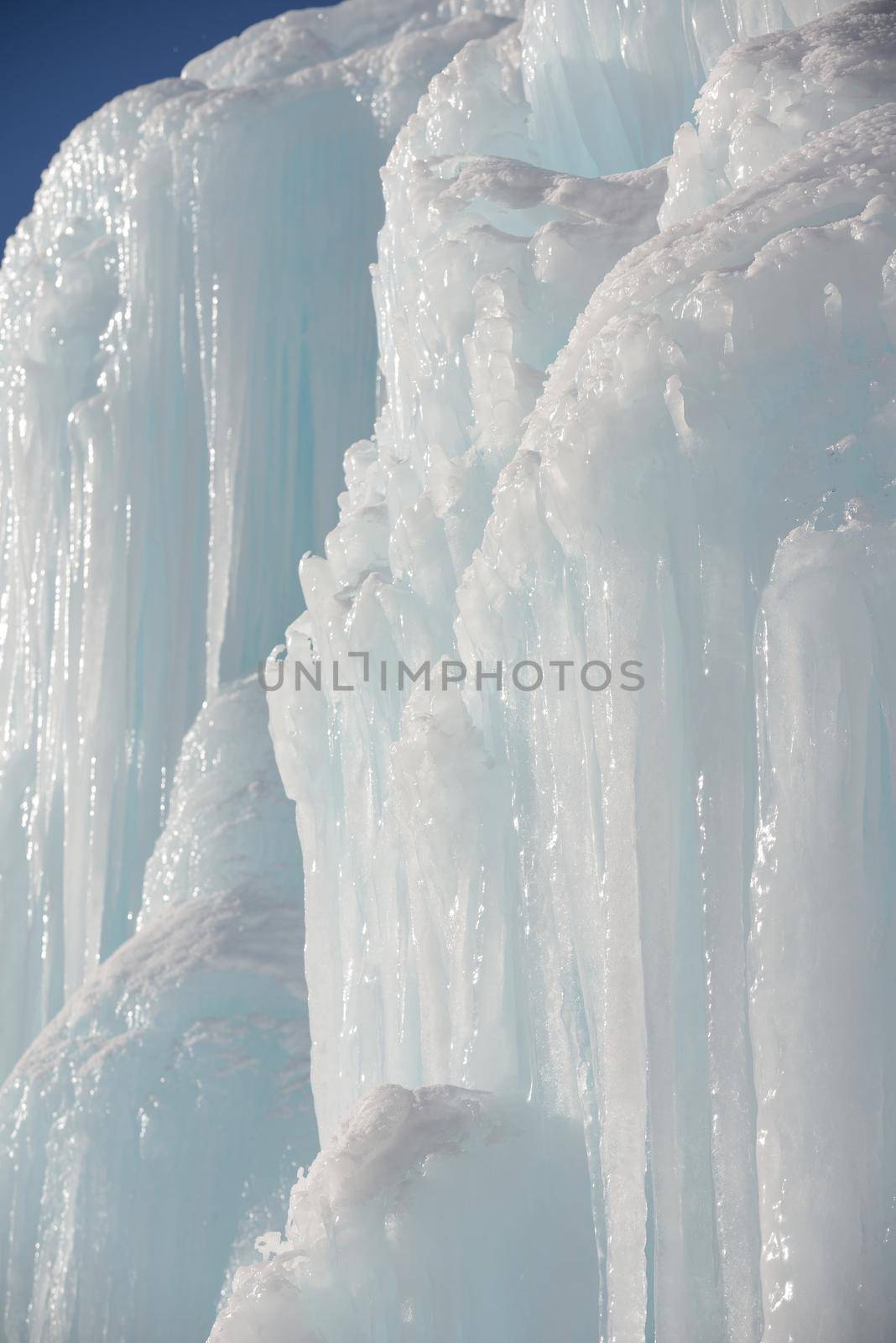 ice and snow at winter nature background