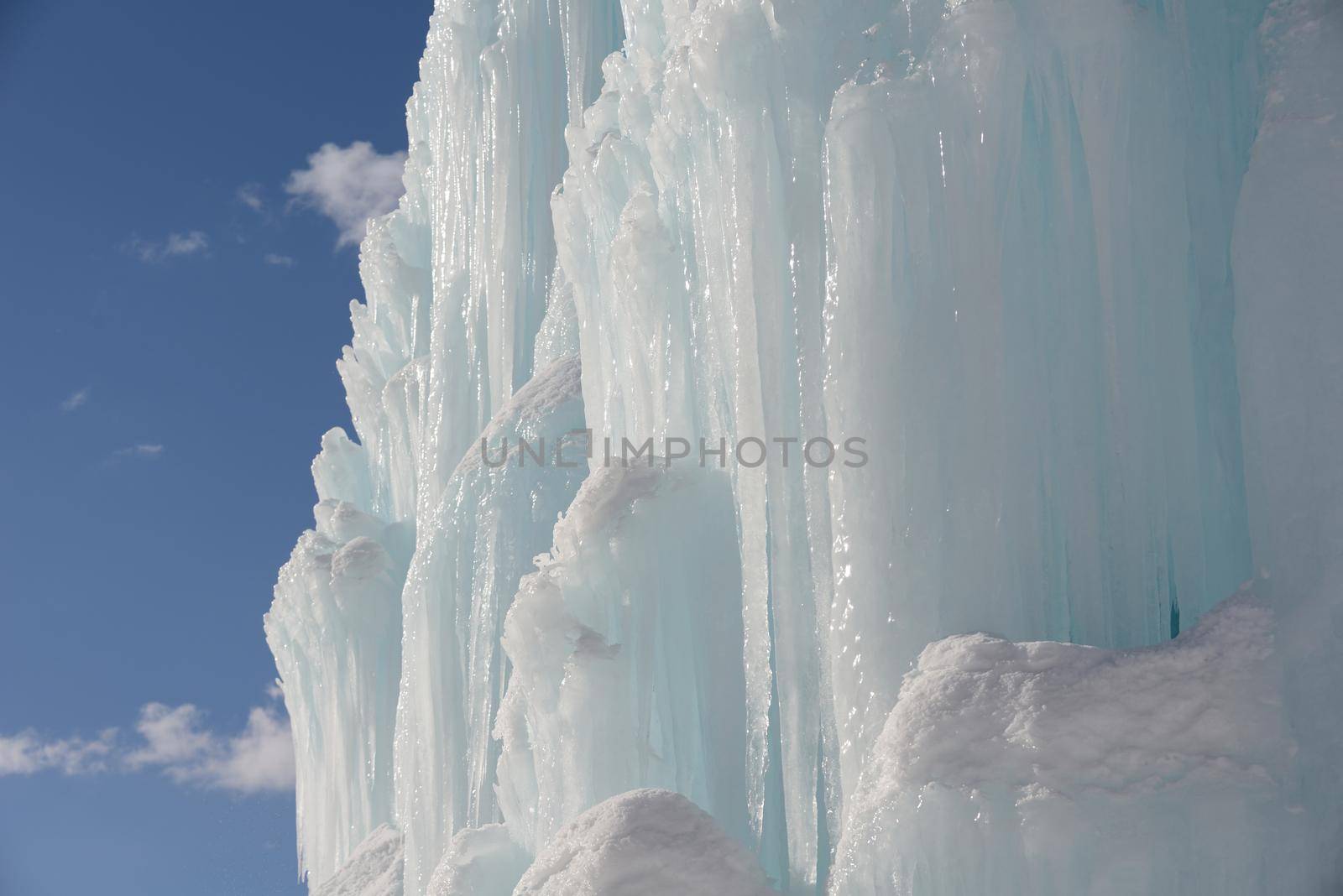 ice and snow at winter nature background