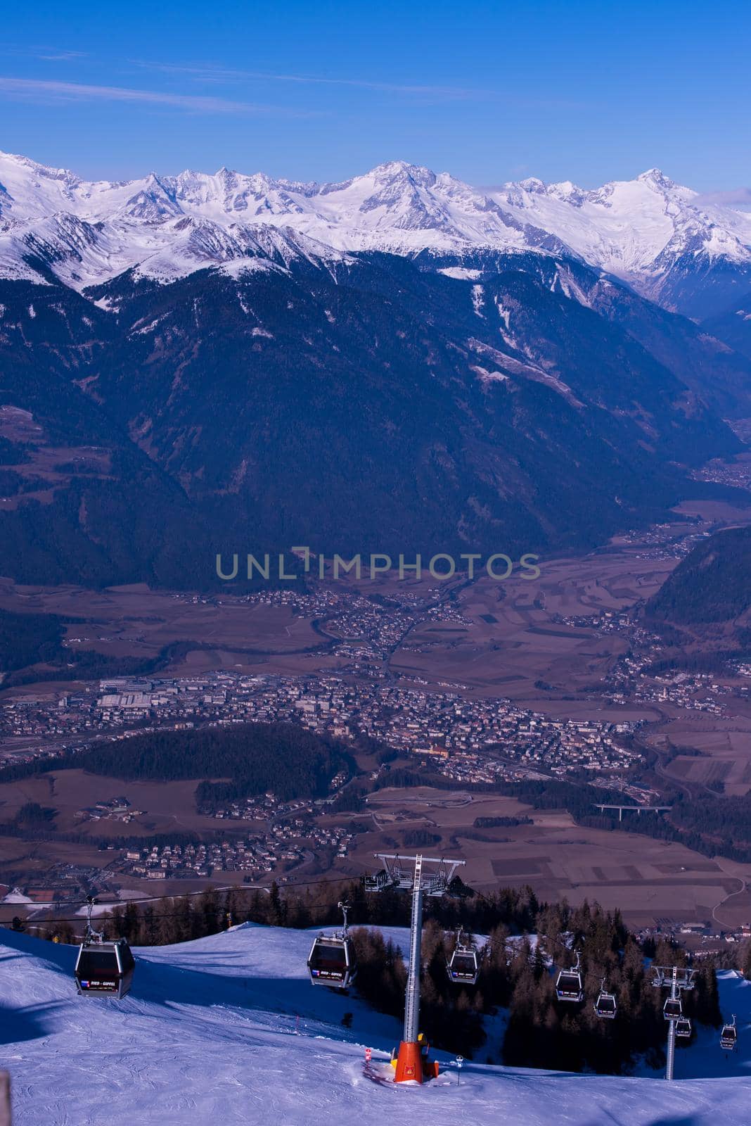 winter mountains beautiful alpine panoramic view snow capped European alps