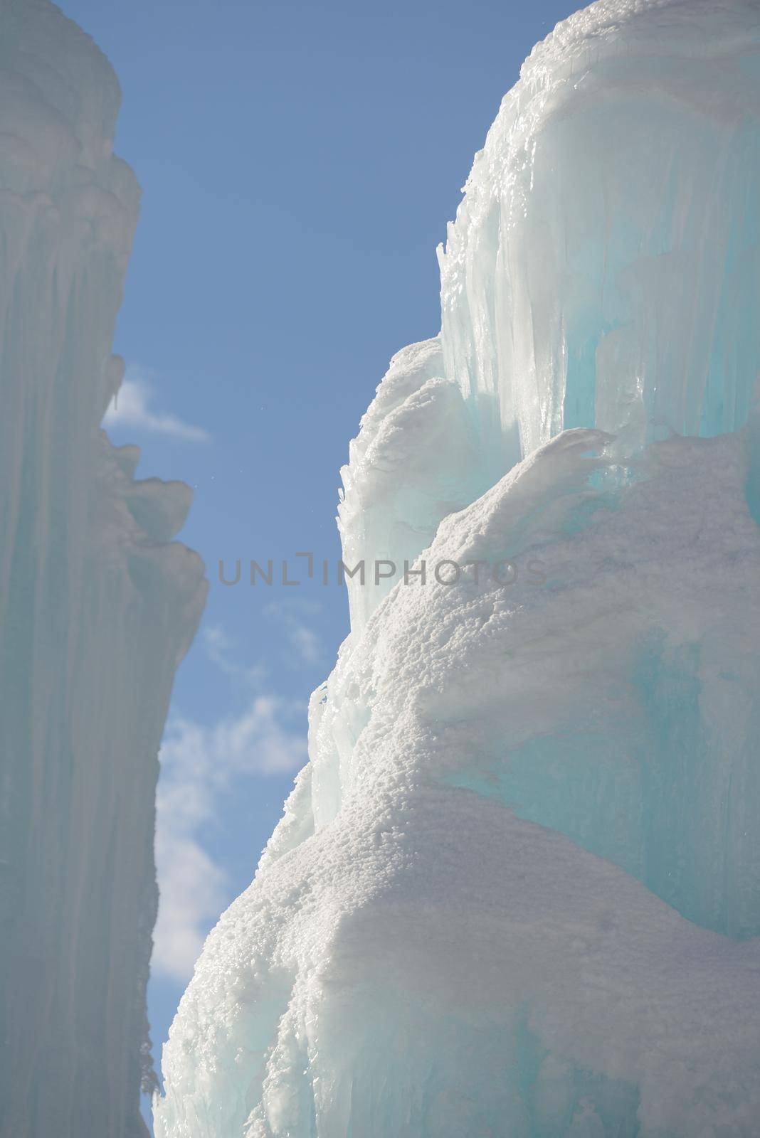 ice and snow at winter nature background