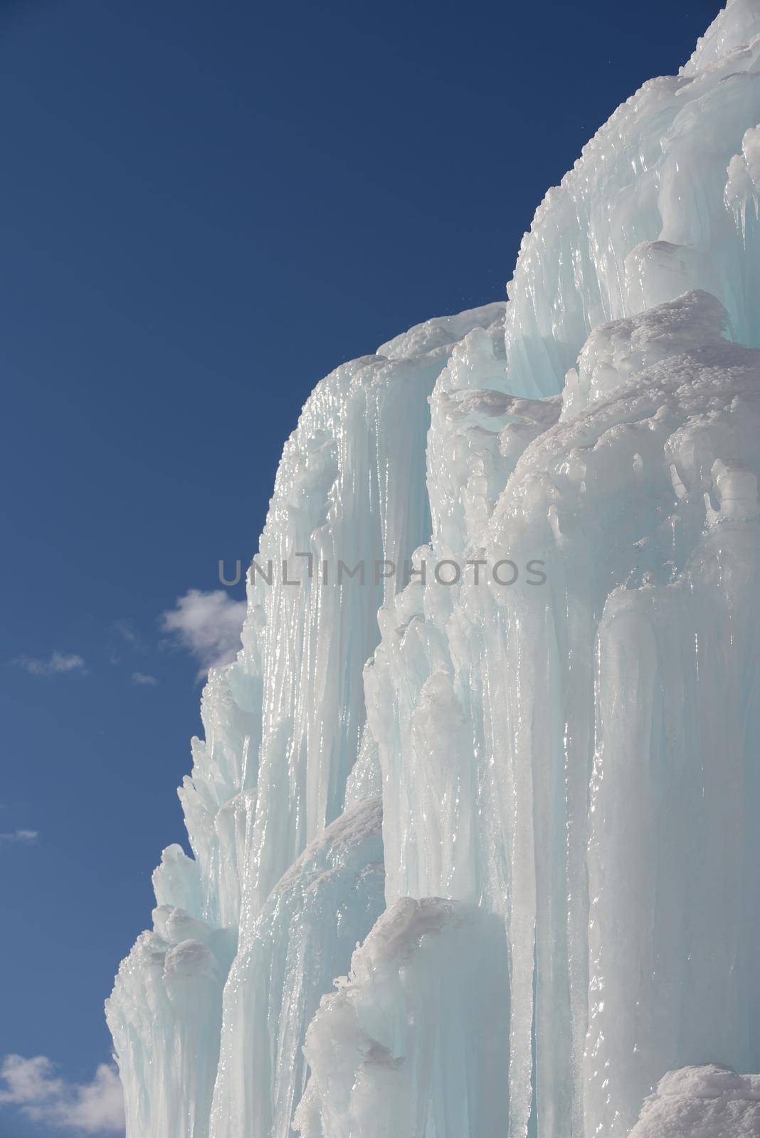 ice and snow at winter nature background