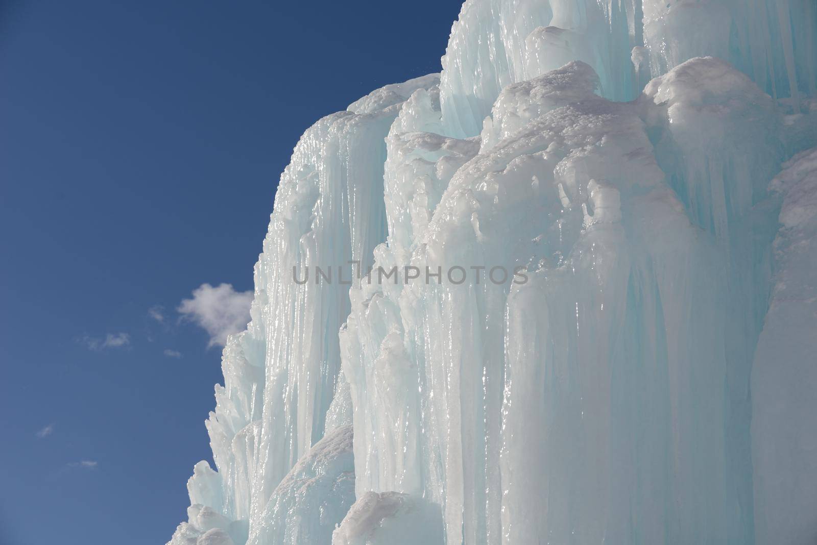 ice and snow at winter nature background