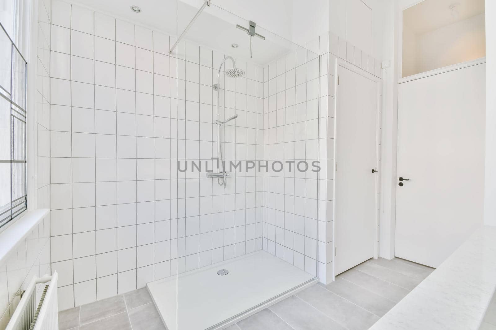 Attractive shower tall in elegant luxury apartment