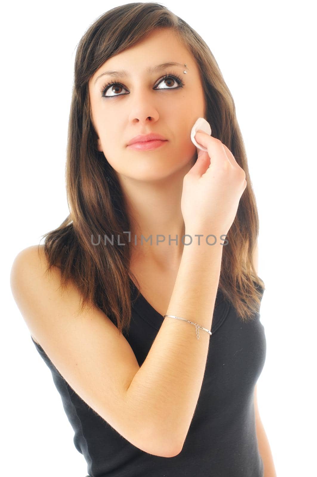 face clean treatment woman isolated one soft clear