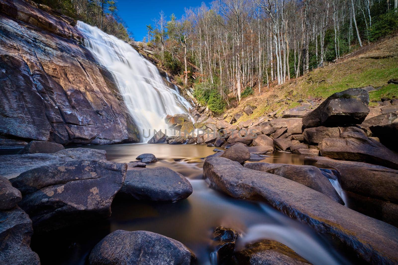 Rainbow Falls in Gorges State Park near Sapphire in North Carolina, USA by patrickstock