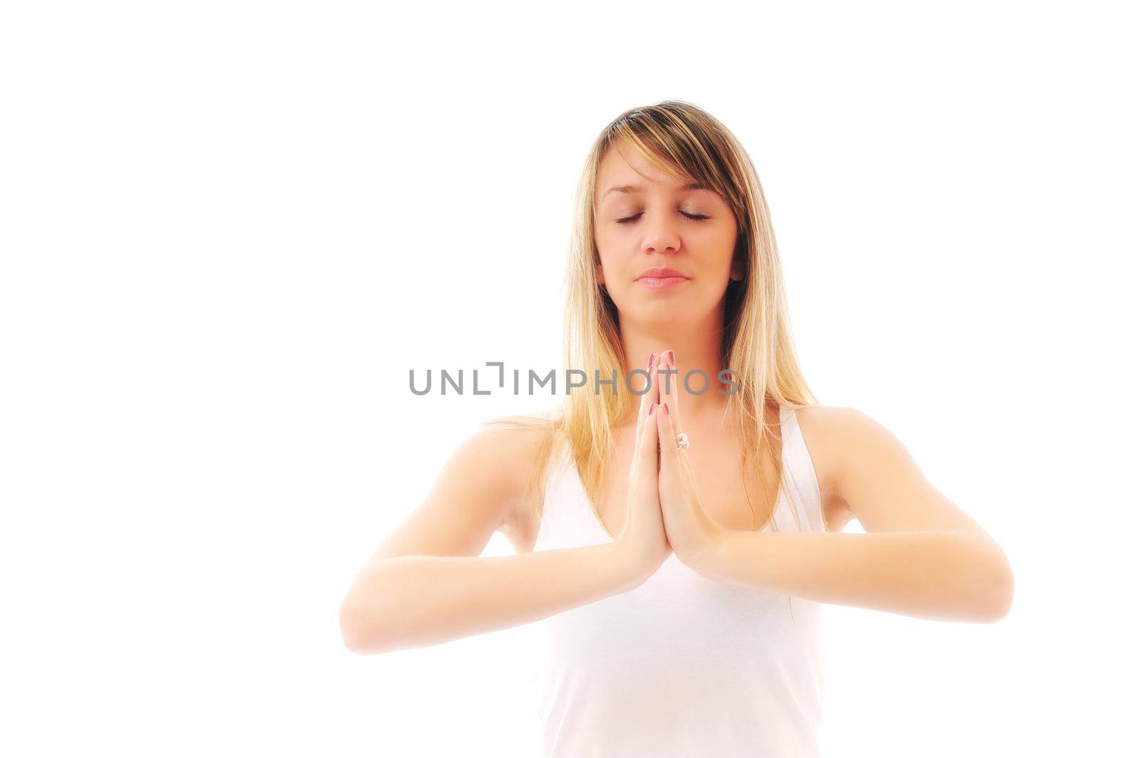 yoga woman isolated on white by dotshock