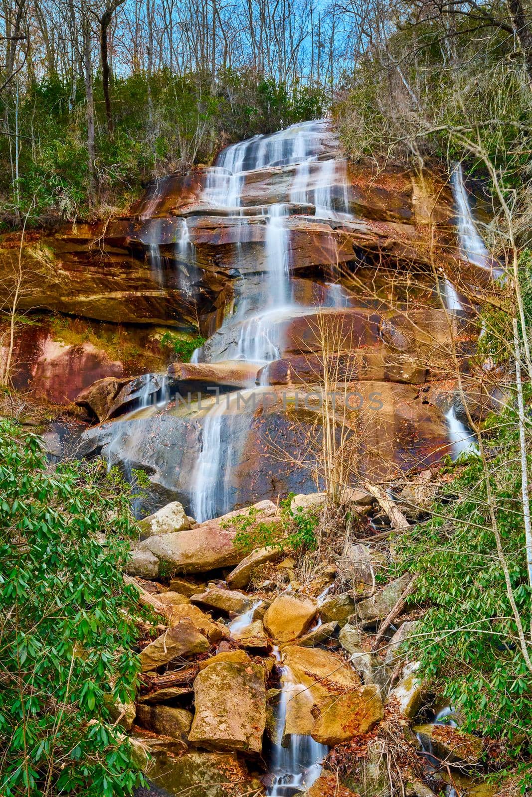 Daniel Ridge Falls in Brevard North Carolina, USA.