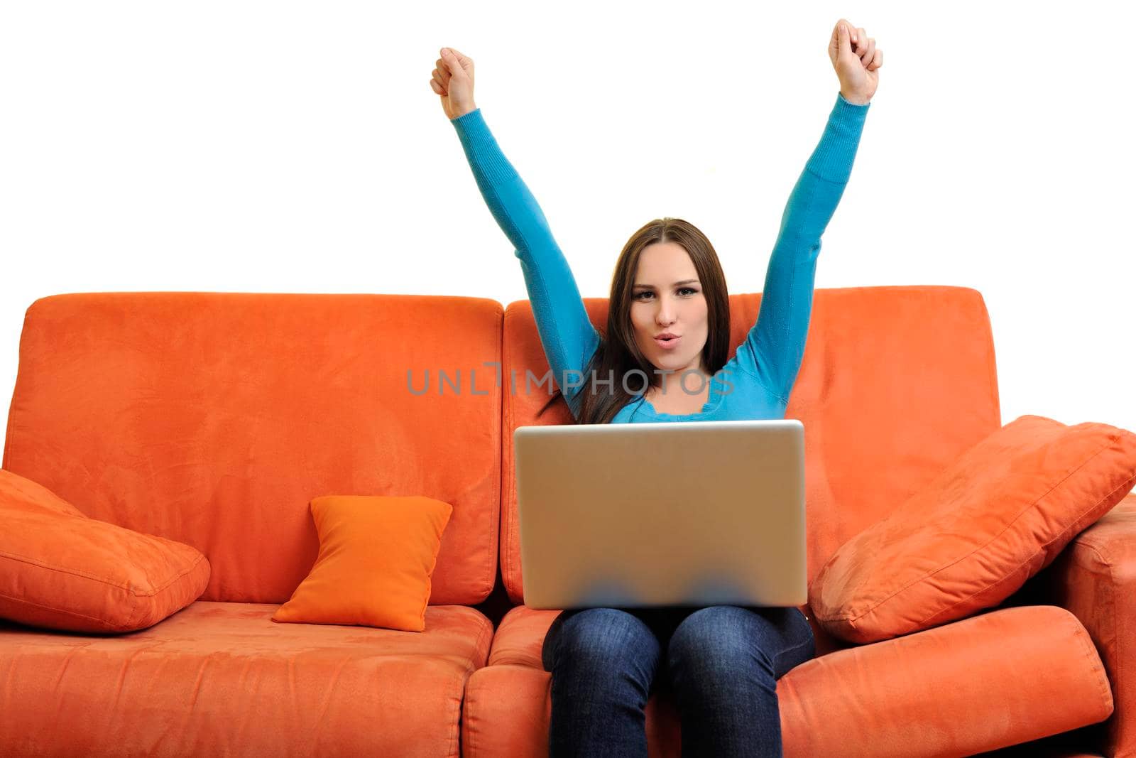 adult, beautiful, beauty, brunette, casual, caucasian, computer, couch, face, female, fun, girl, happy, home, house, indoor, indoors, interior, internet, keyboard, laptop, leisure, life, lifestyle, living, living room, modern, notebook, one, online, people, person, portrait, pretty, relax, room, smile, smiling, sofa, student, technology, typing, using, web, white, window, wireless, woman, work, young
