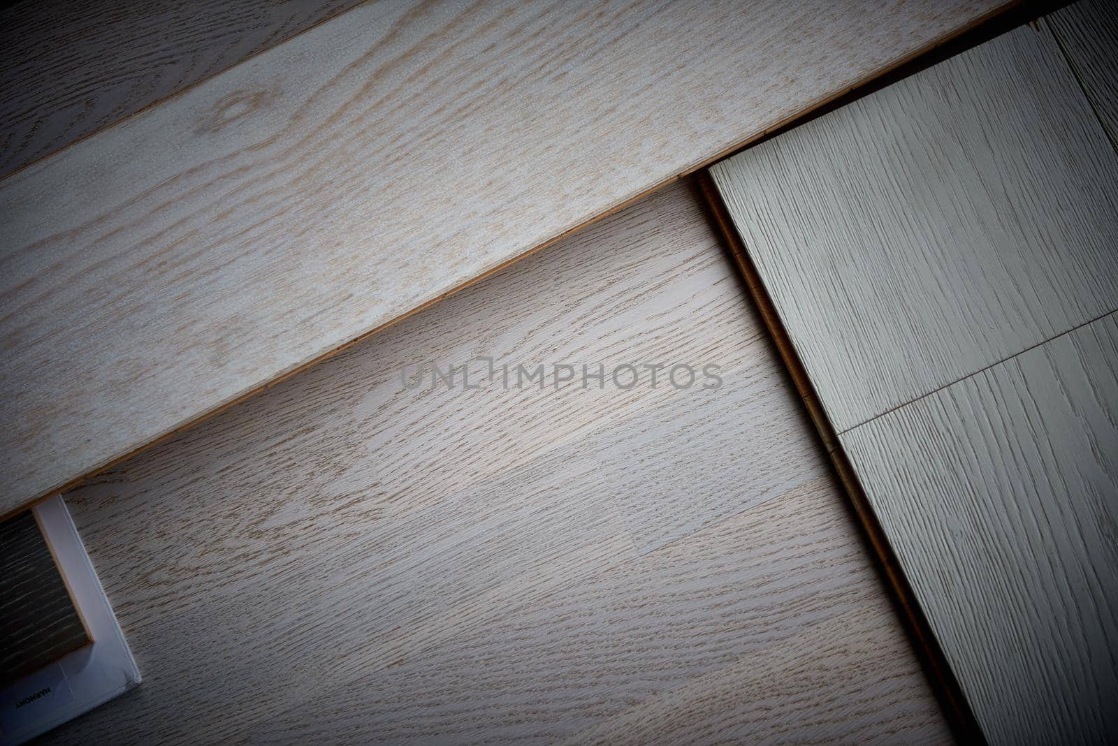 Background of the wooden panels in shop on floor