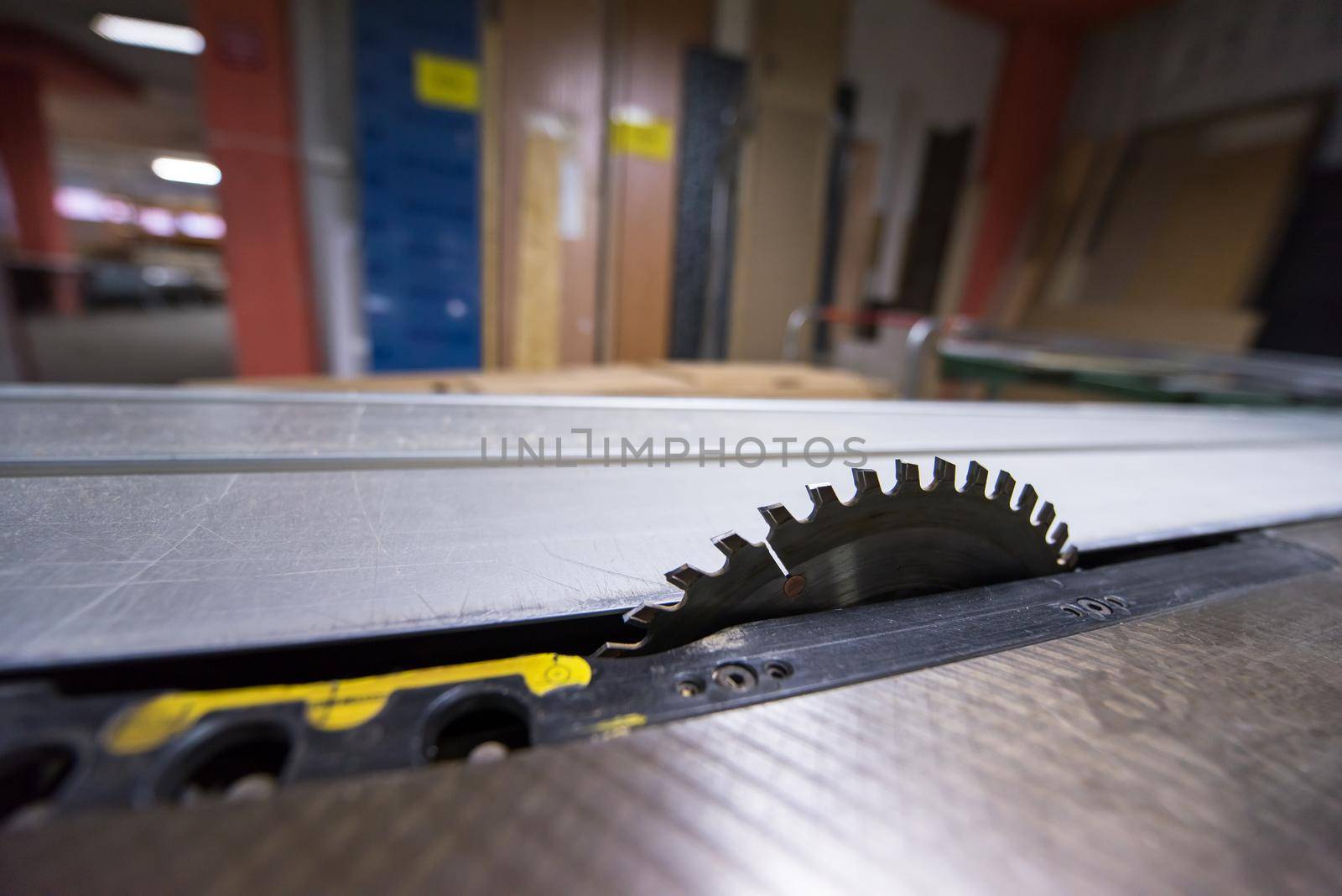 Woodworking circular saw  Working equipment carpentry workshop