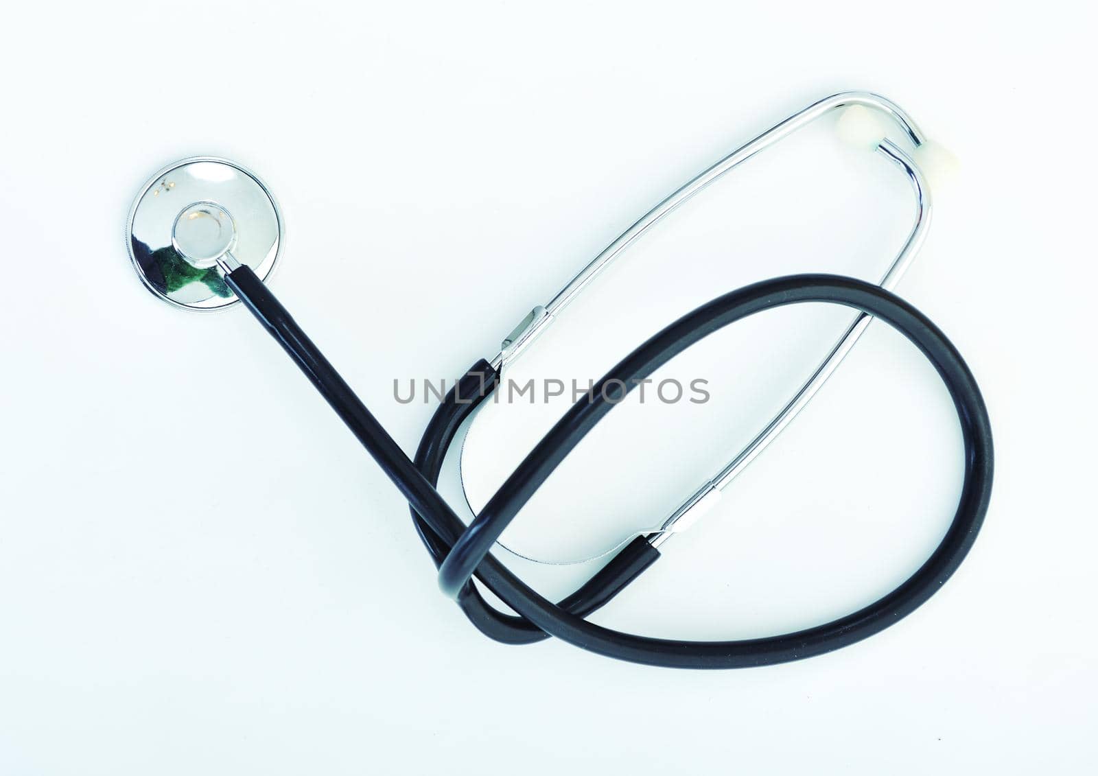 medicine tool stethoscope isolated on white background