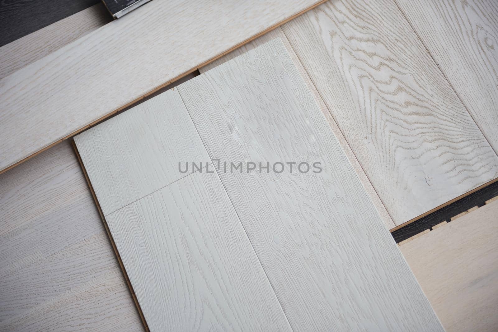 Background of the wooden panels in shop on floor