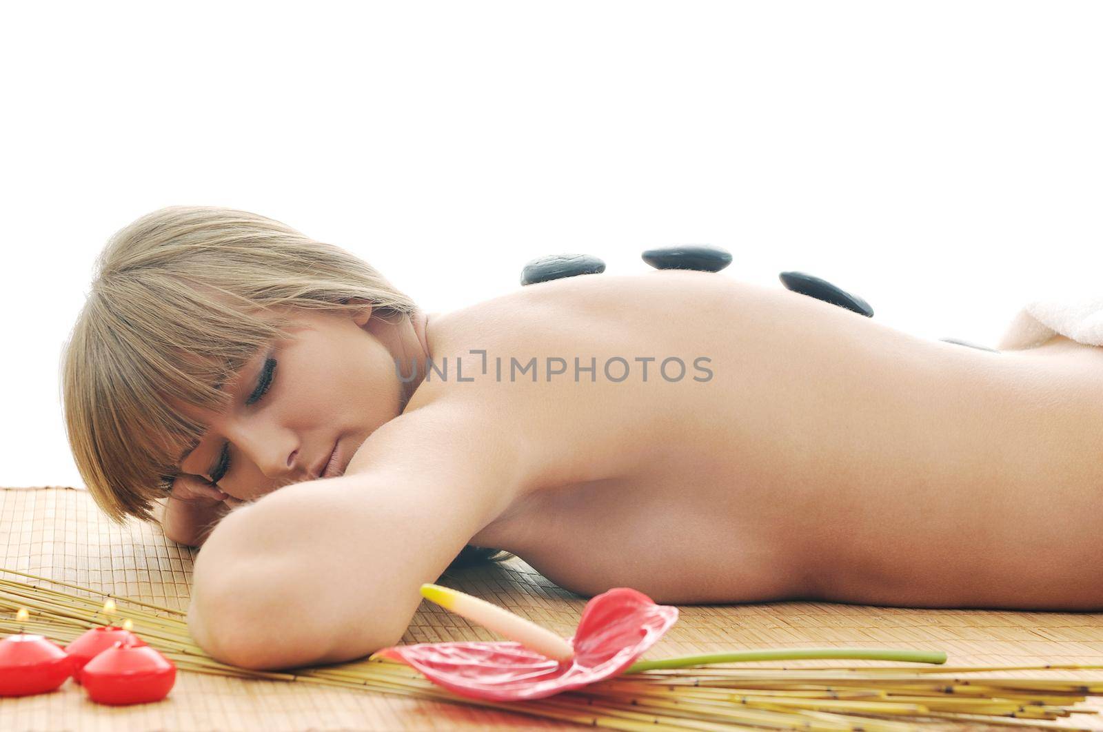 Massage with hot volcanic stones by dotshock